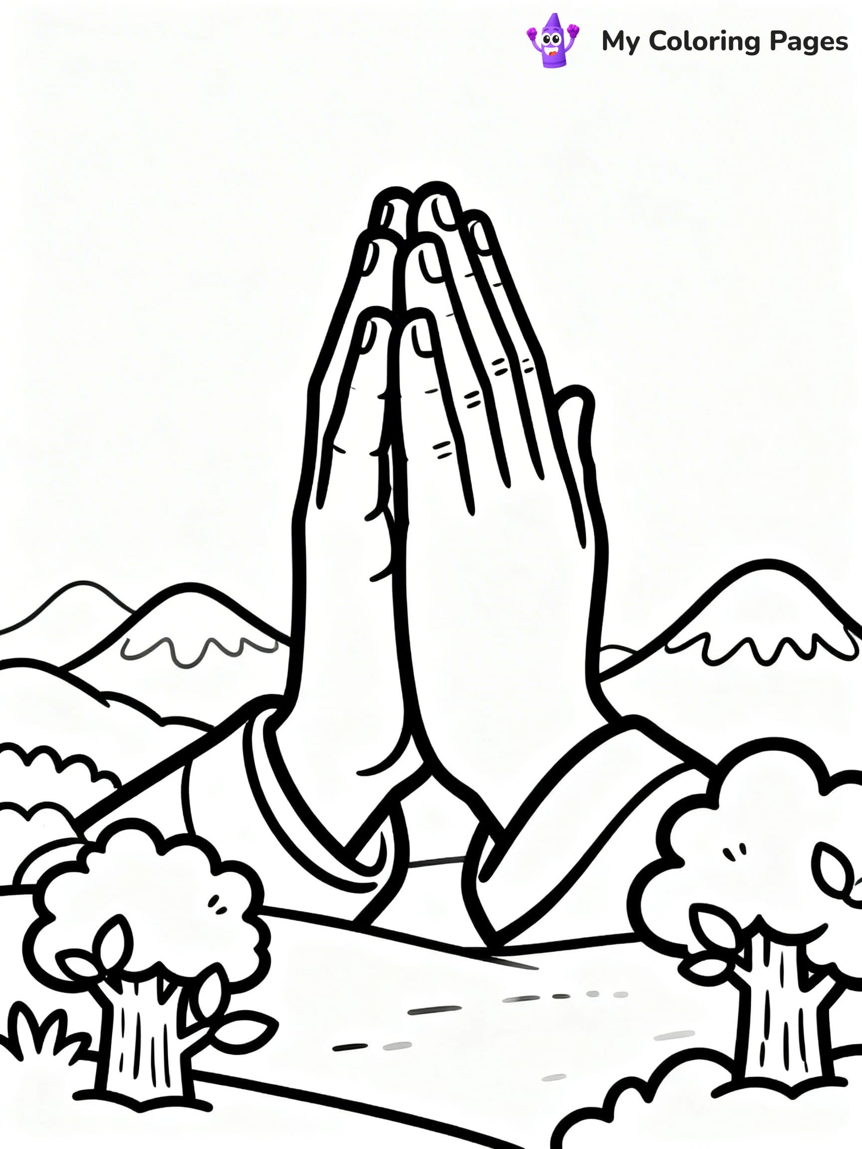 Praying Hands Coloring Pages - 19
