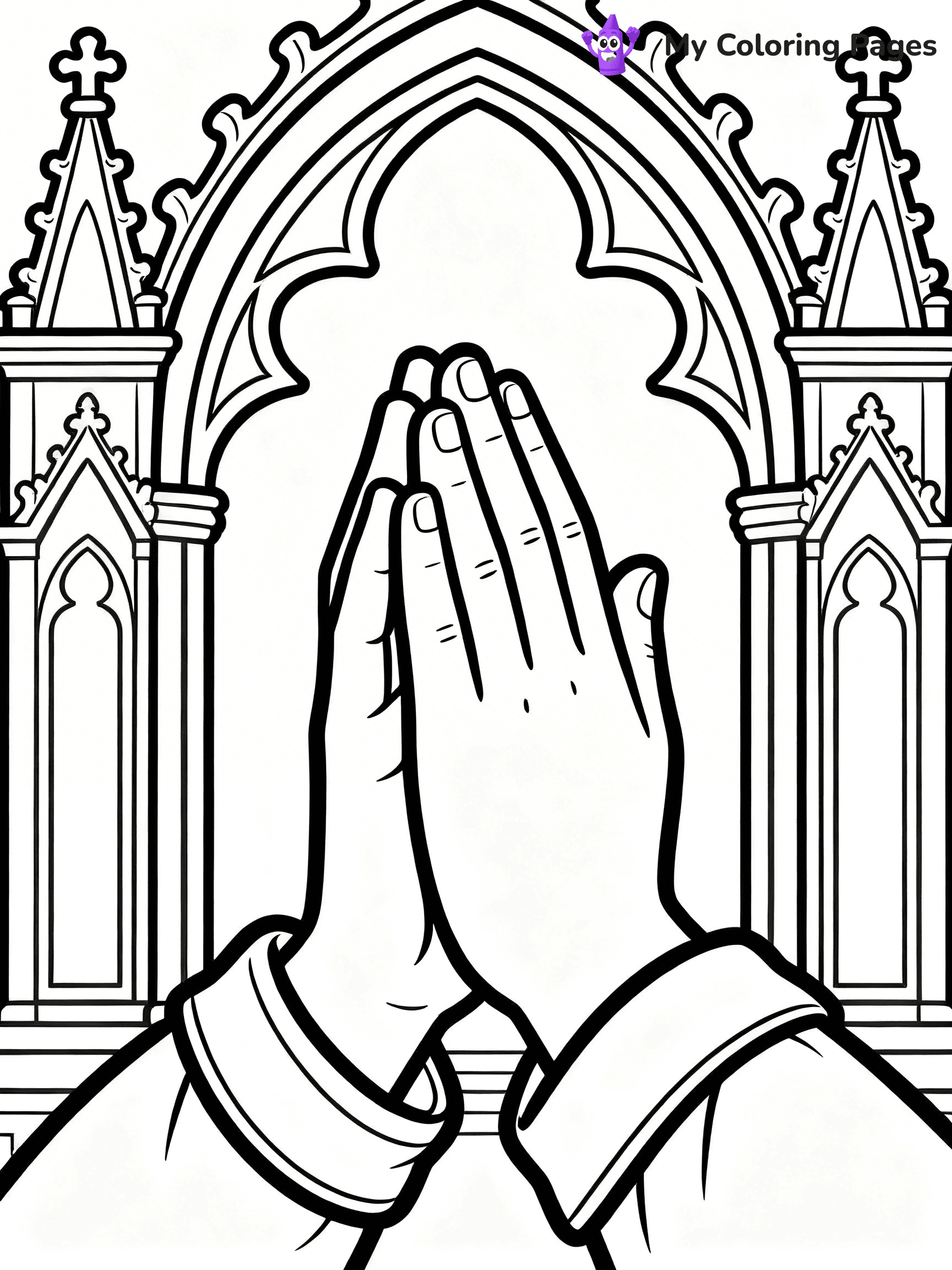Praying Hands Coloring Pages - 16