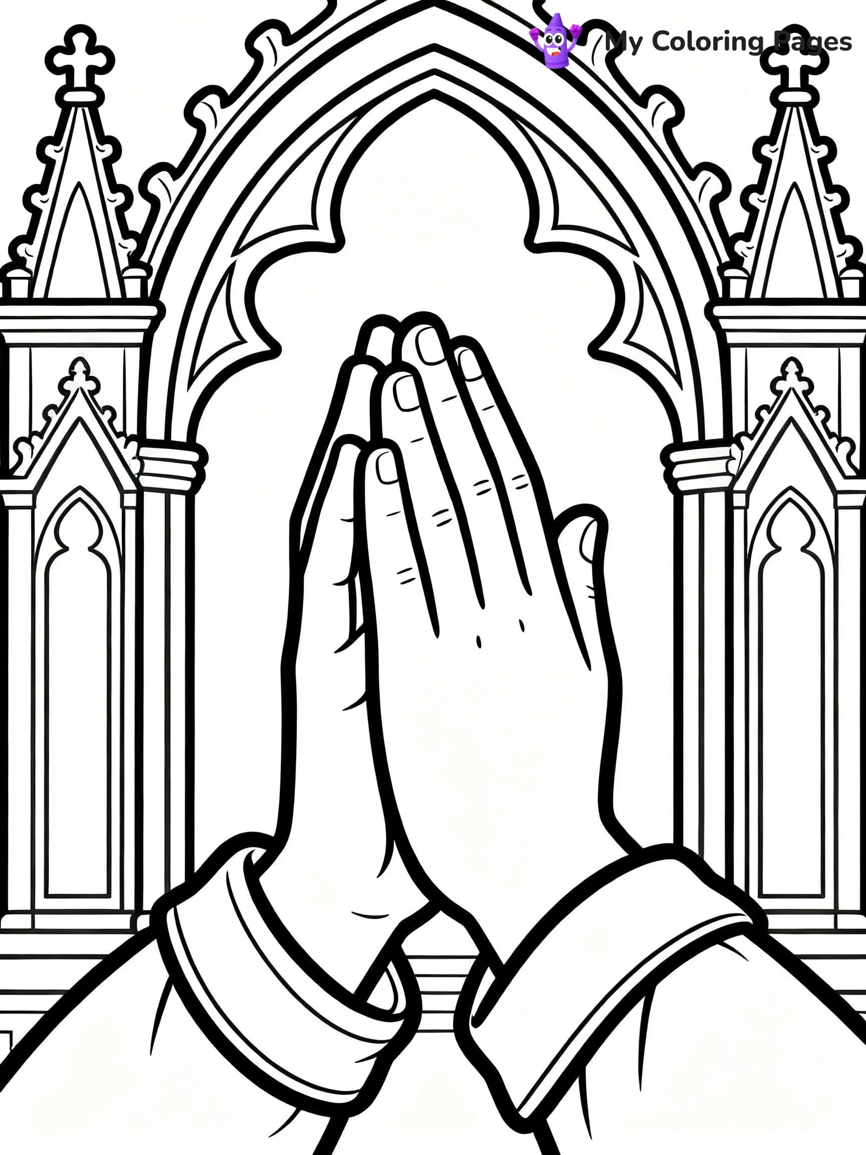 Praying Hands Coloring Pages - 16