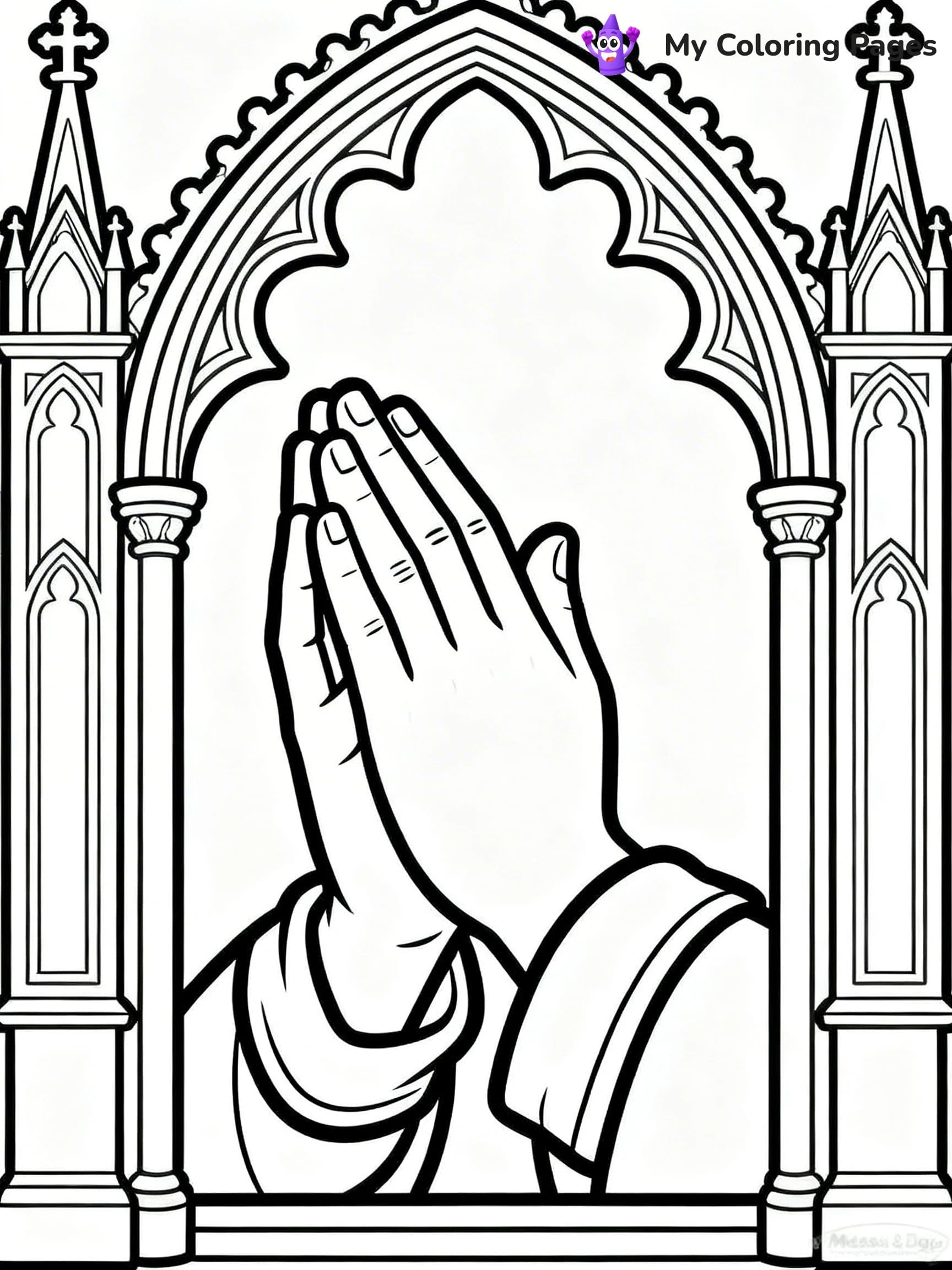 Praying Hands Coloring Pages - 15