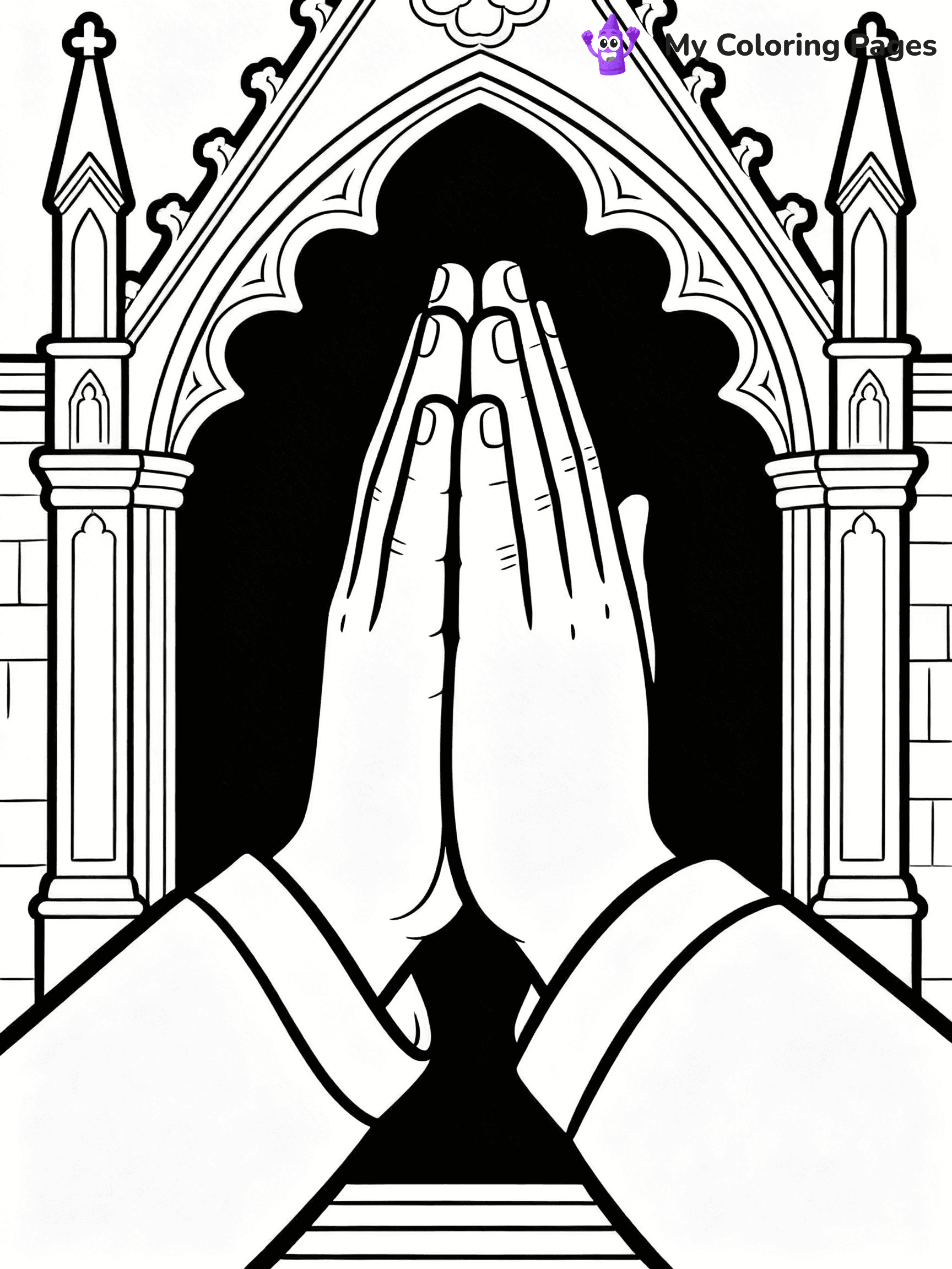 Praying Hands Coloring Pages - 14