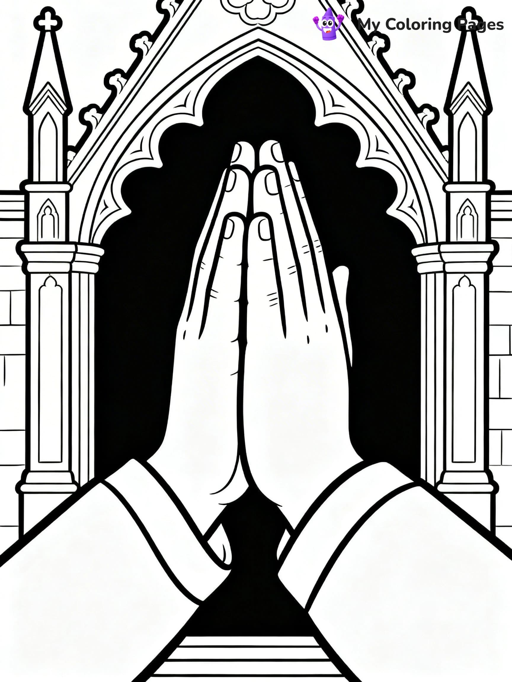Praying Hands Coloring Pages - 14