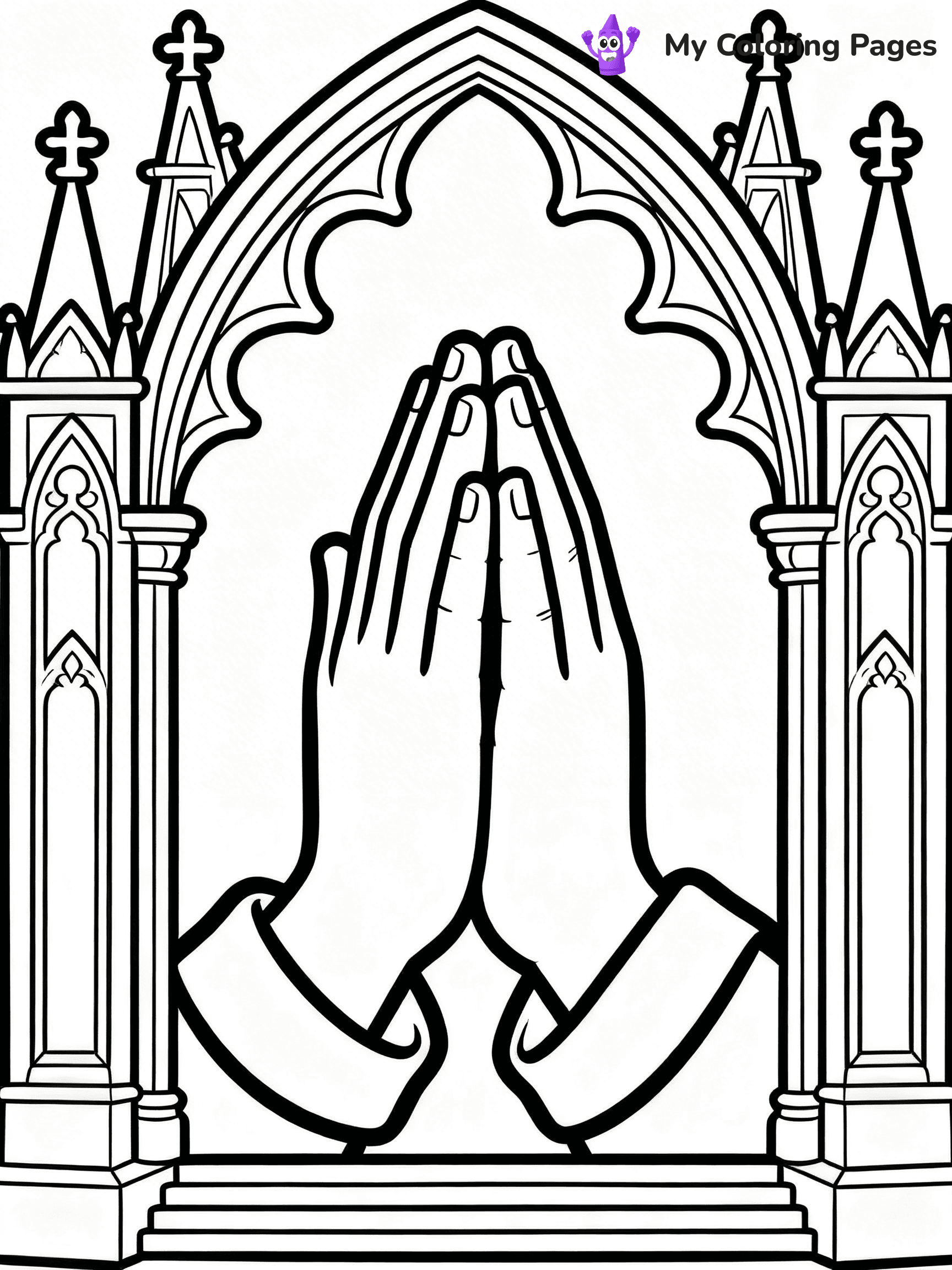 Praying Hands Coloring Pages - 13