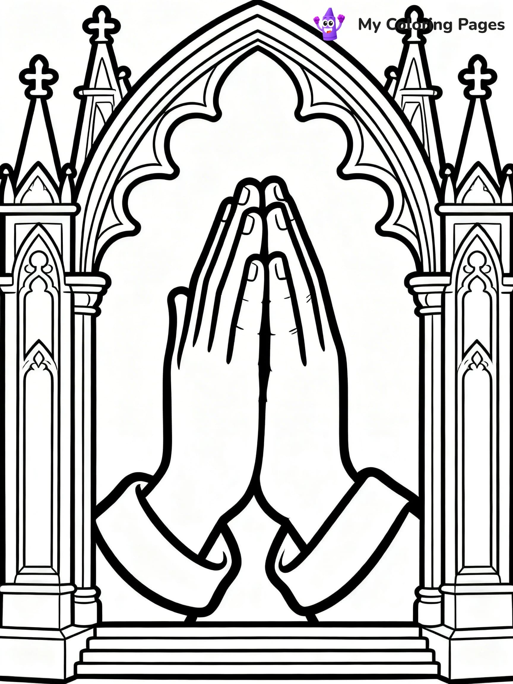 Praying Hands Coloring Pages - 13