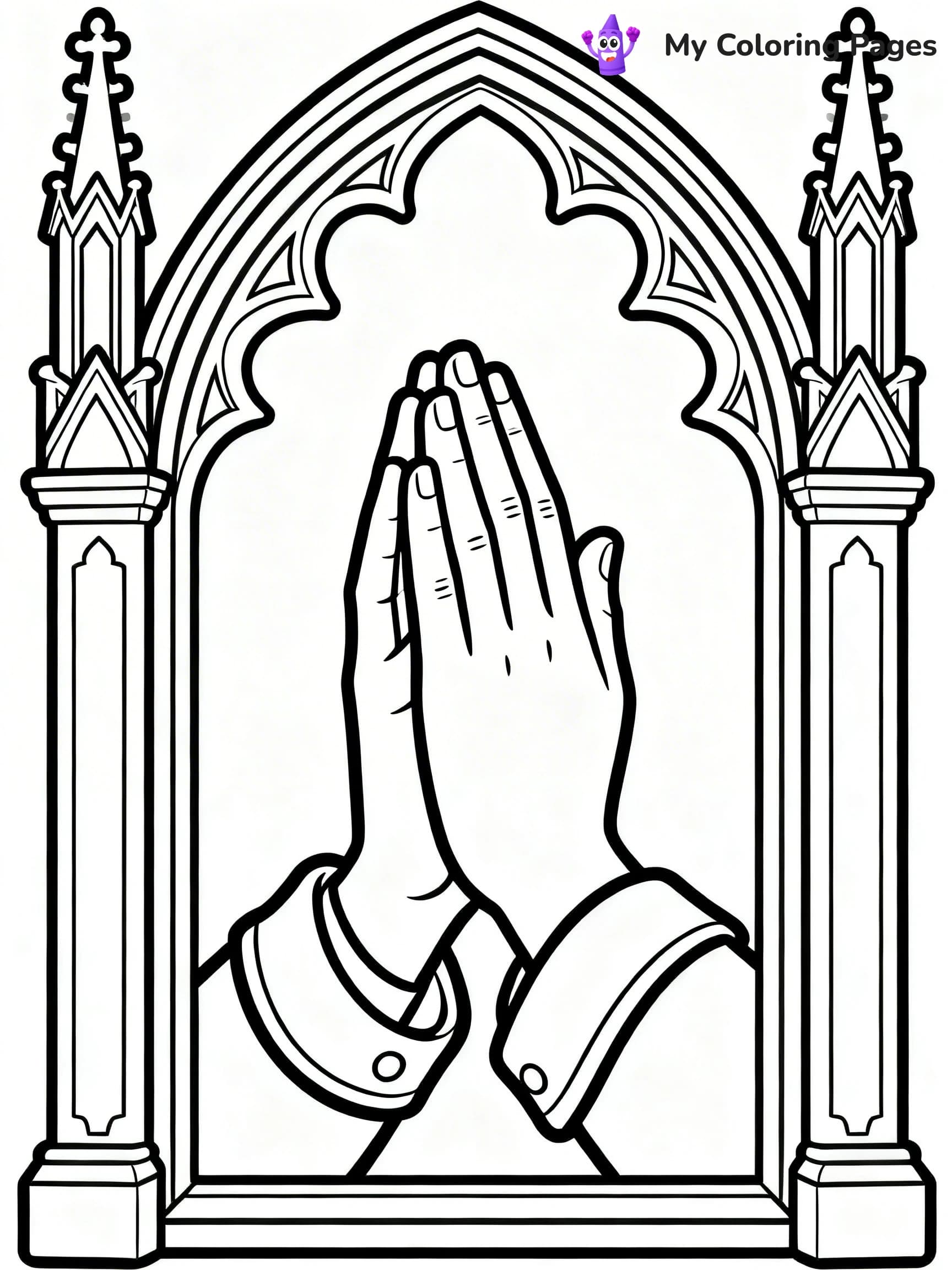 Praying Hands Coloring Pages - 12