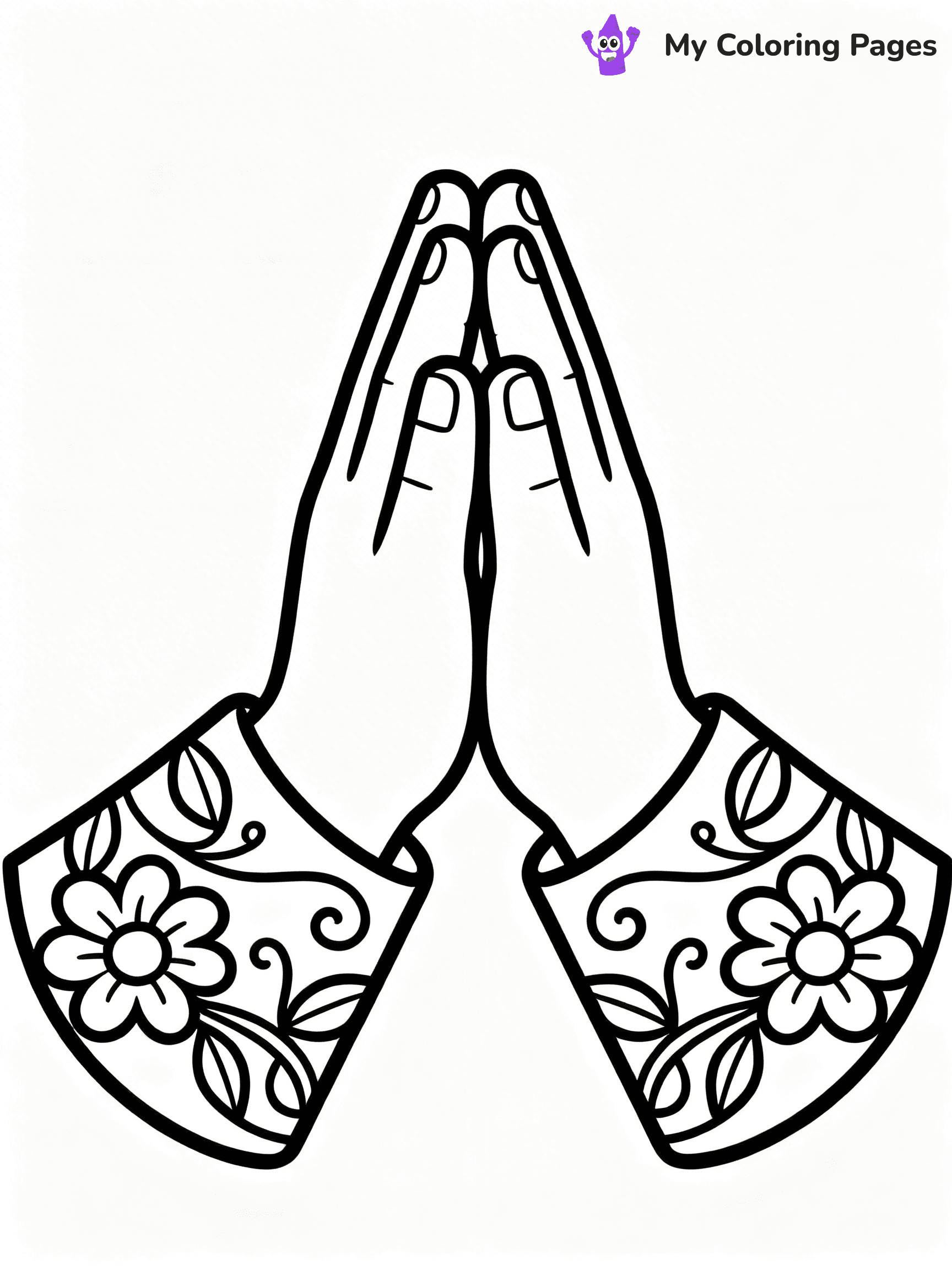 Praying Hands Coloring Pages - 9