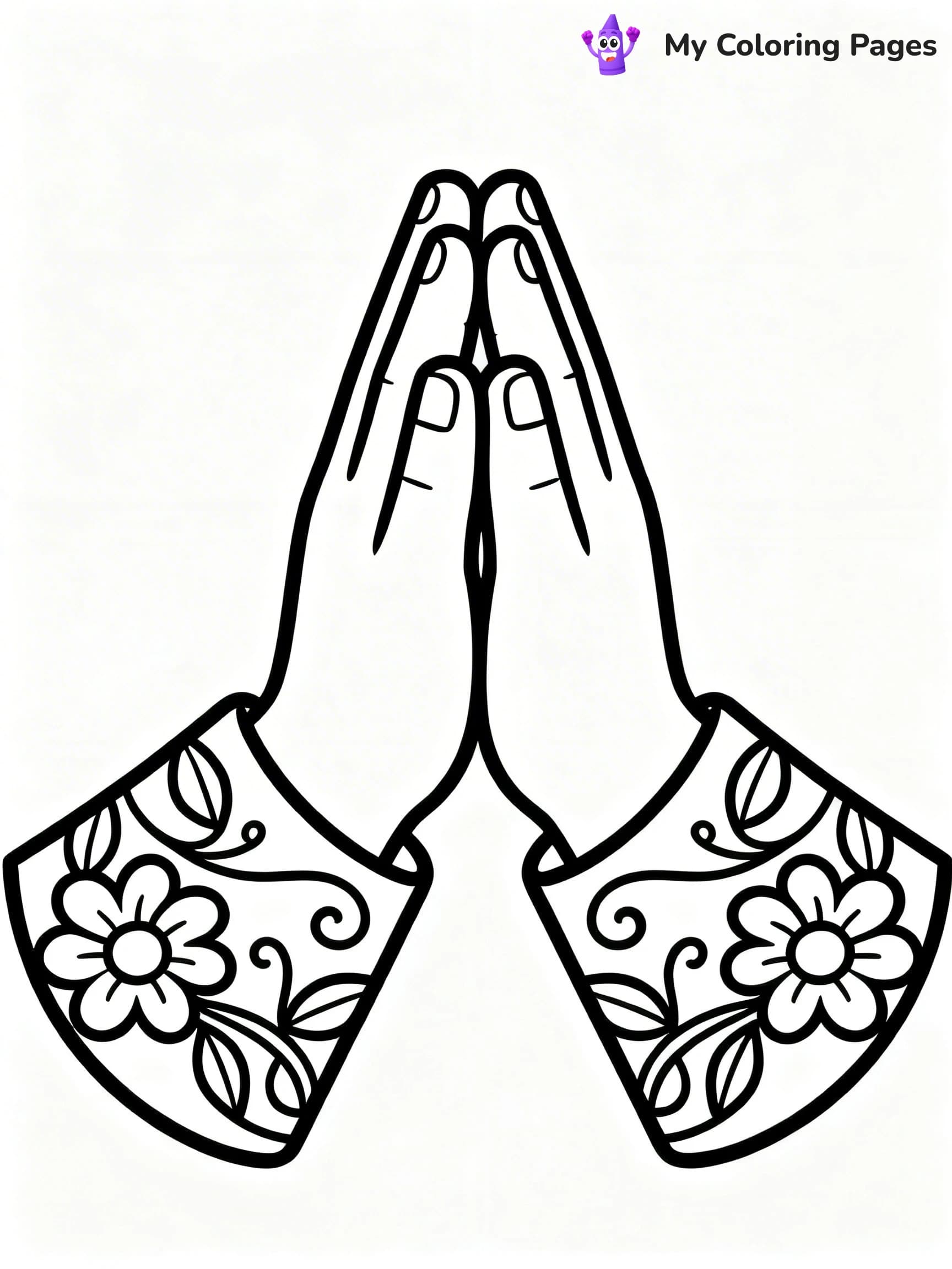 Praying Hands Coloring Pages - 9