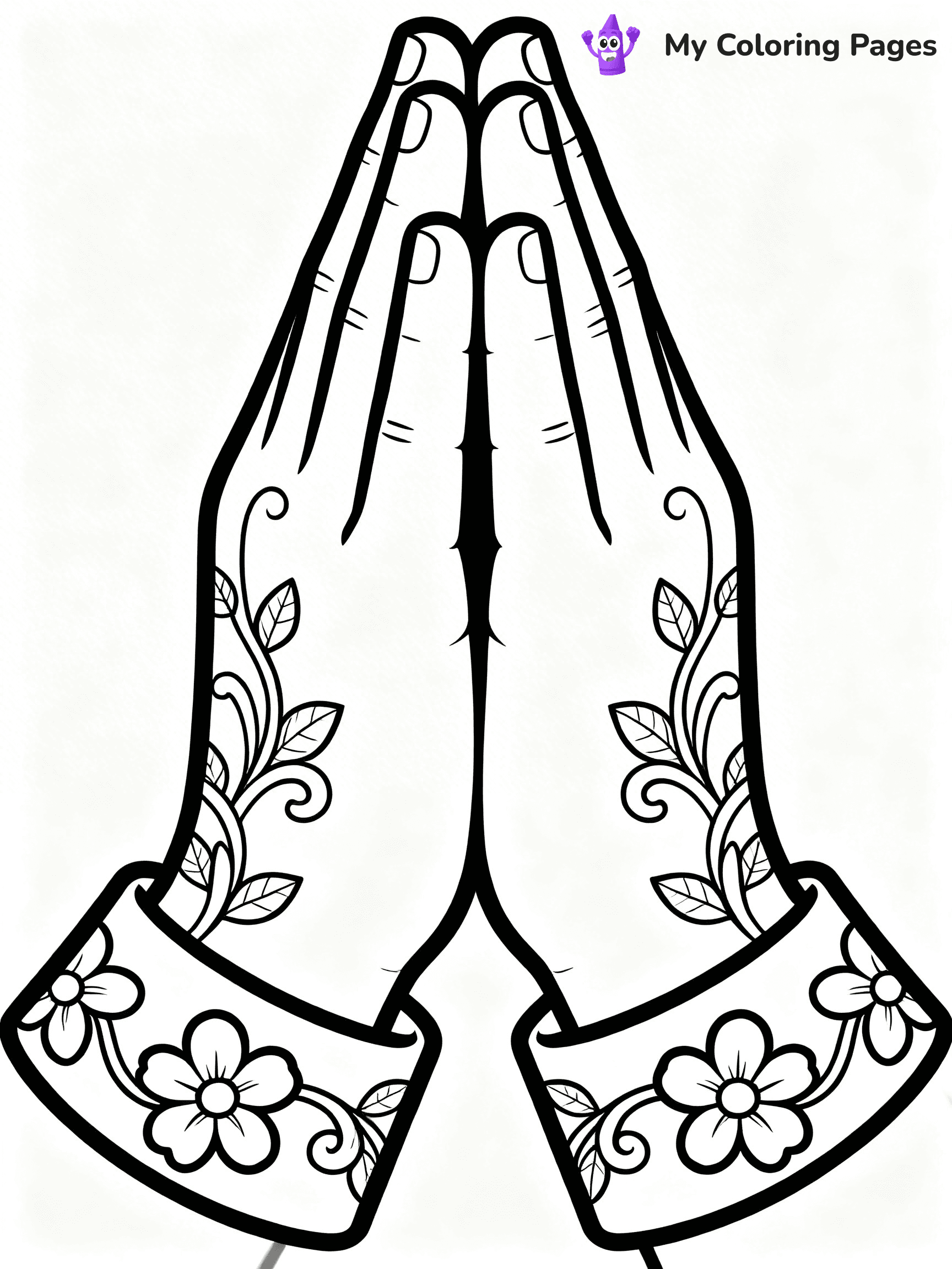 Praying Hands Coloring Pages - 8