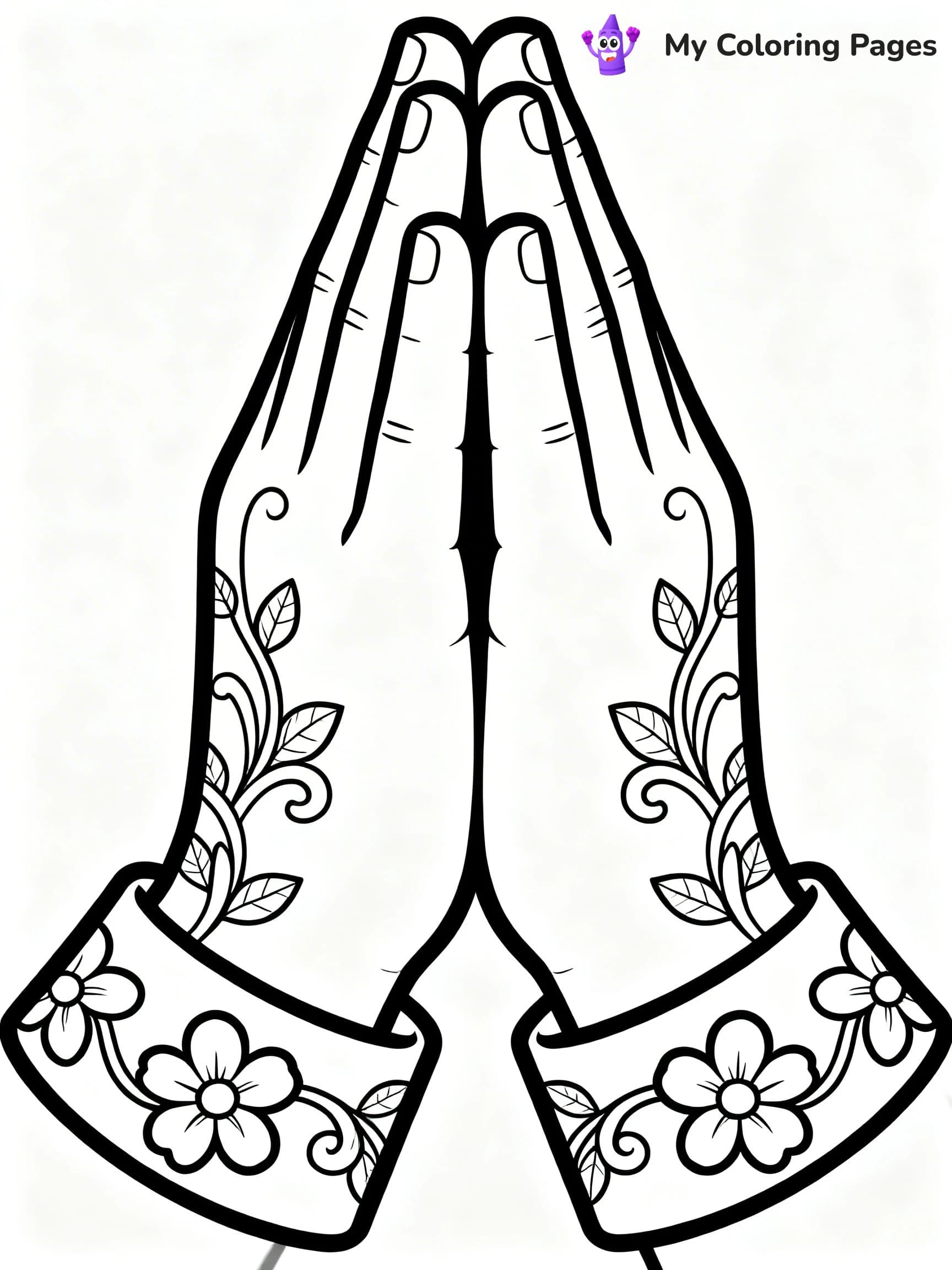 Praying Hands Coloring Pages - 8