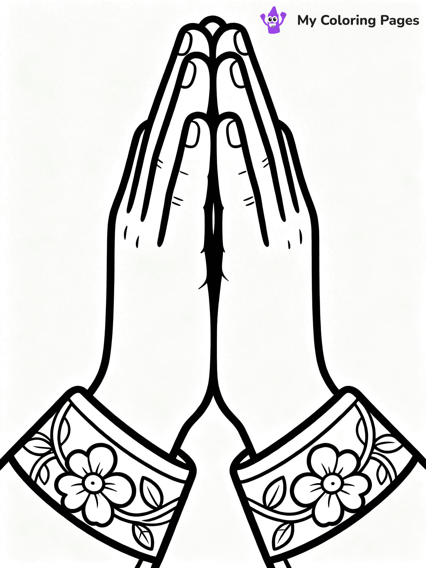 Praying Hands Coloring Pages - 7