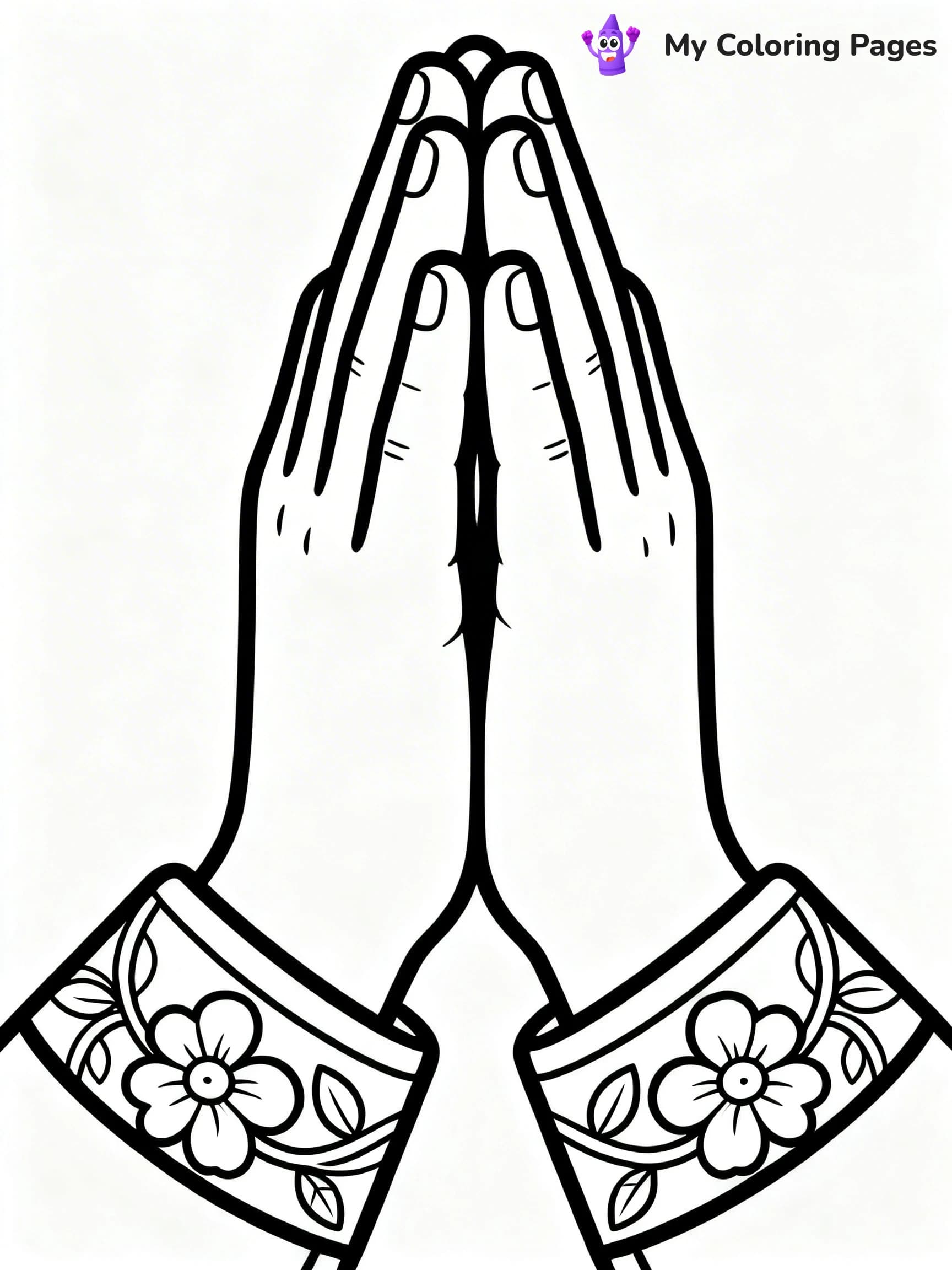 Praying Hands Coloring Pages - 7
