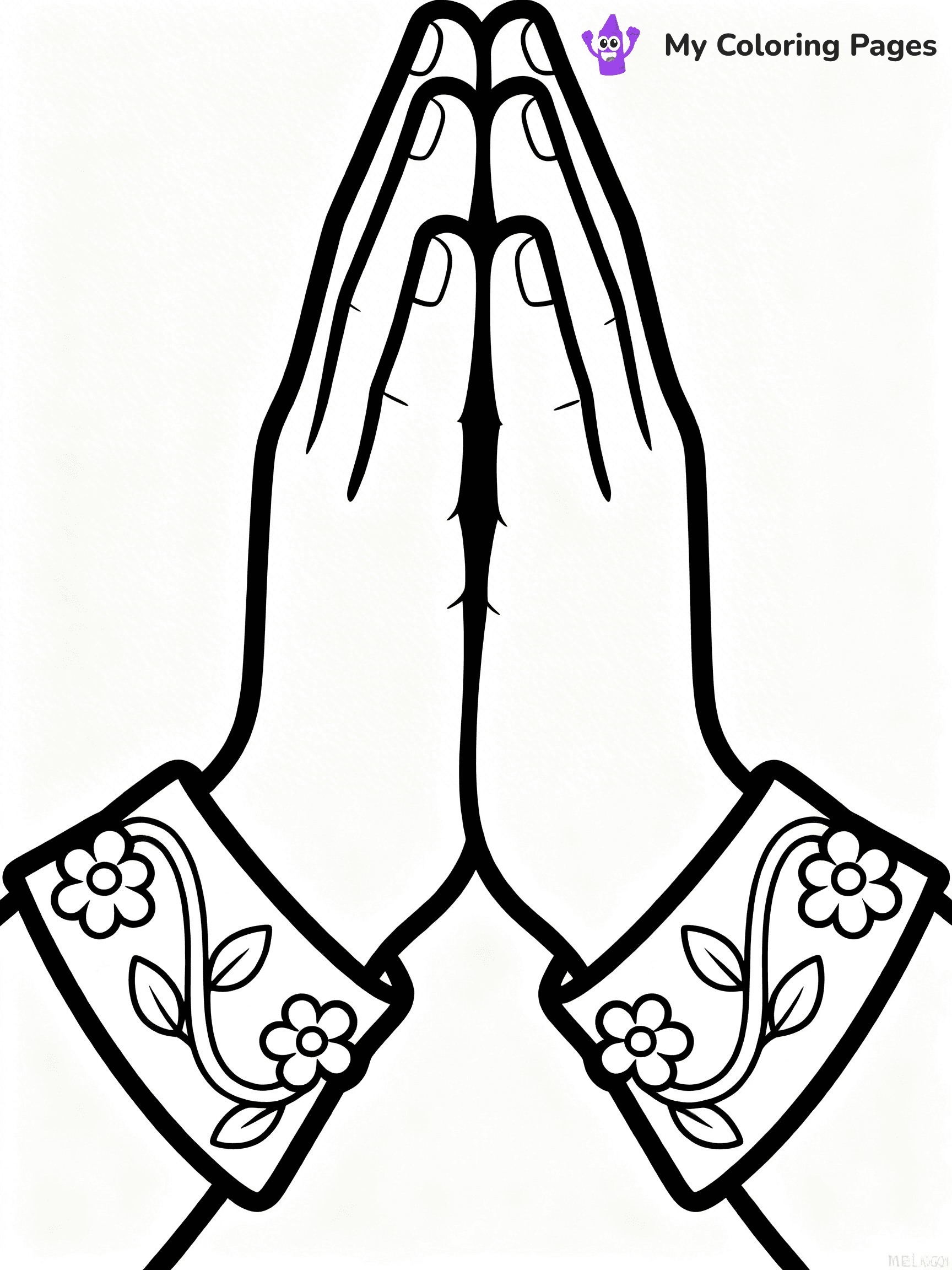 Praying Hands Coloring Pages - 6