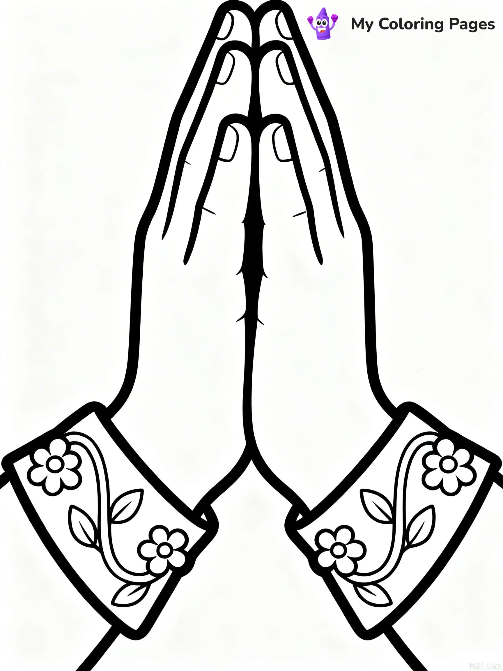 Praying Hands Coloring Pages - 6