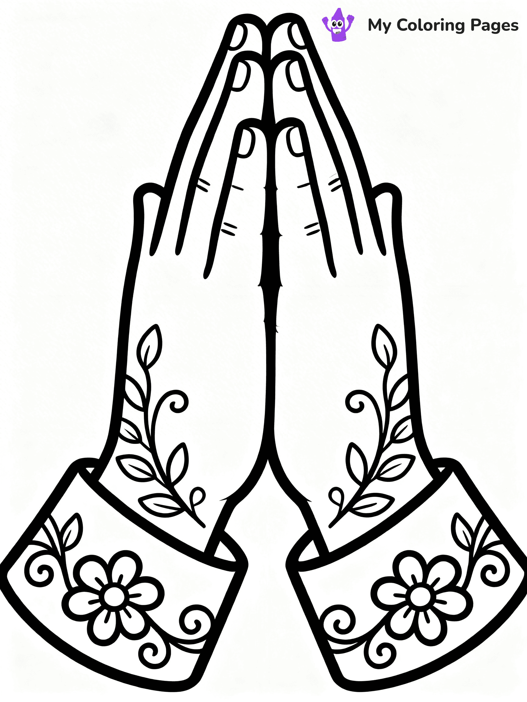 Praying Hands Coloring Pages - 5
