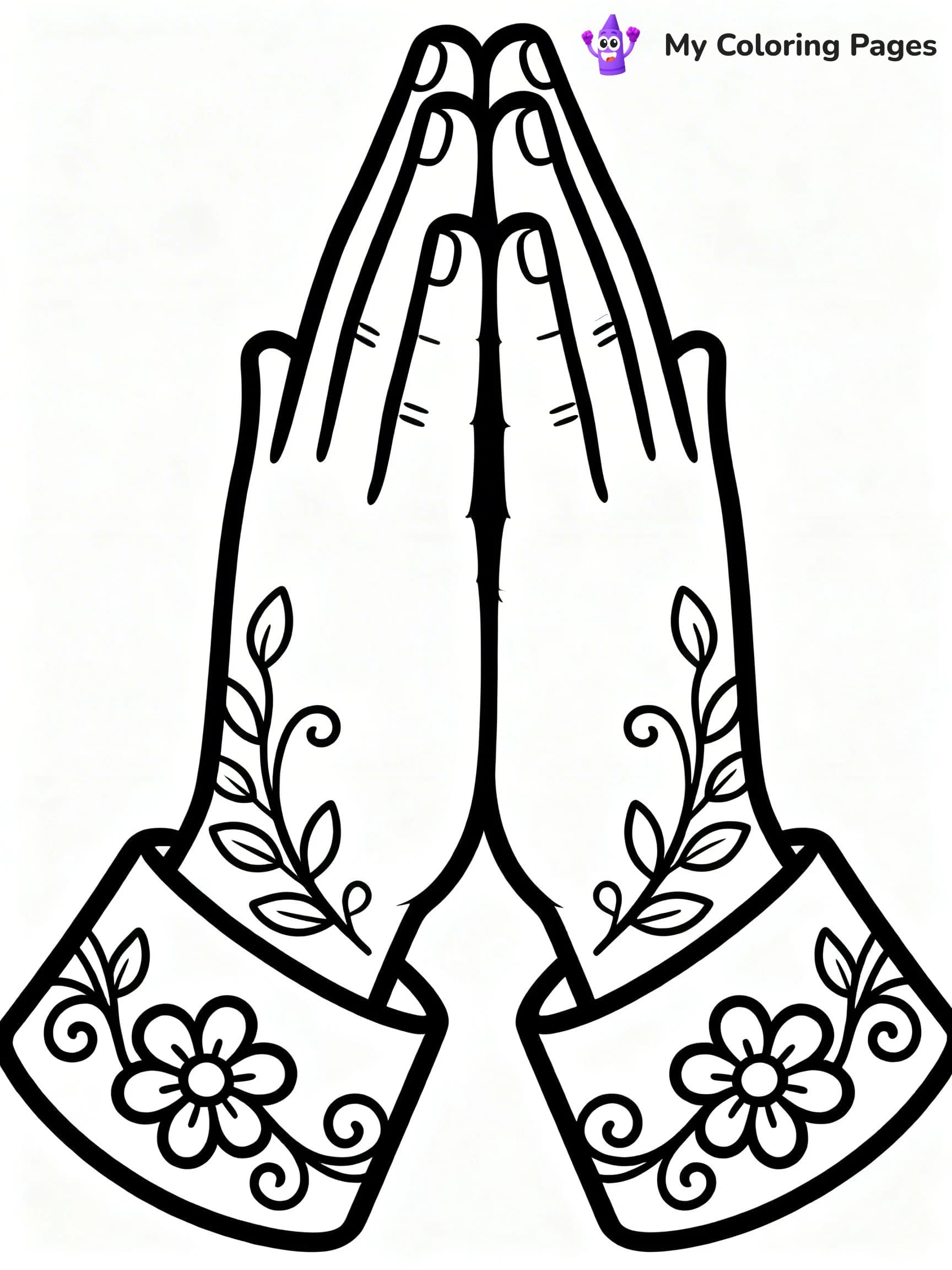 Praying Hands Coloring Pages - 5