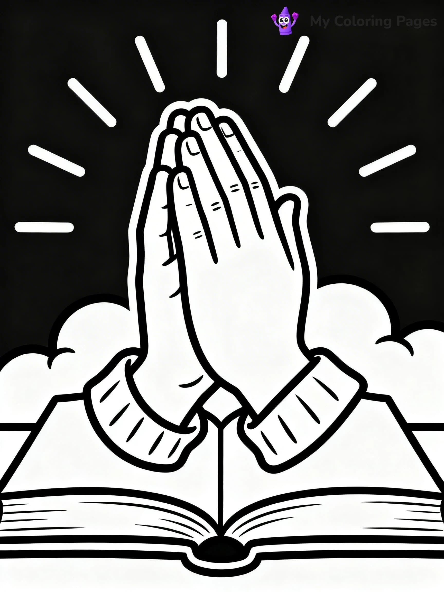 Praying Hands Coloring Pages - 4