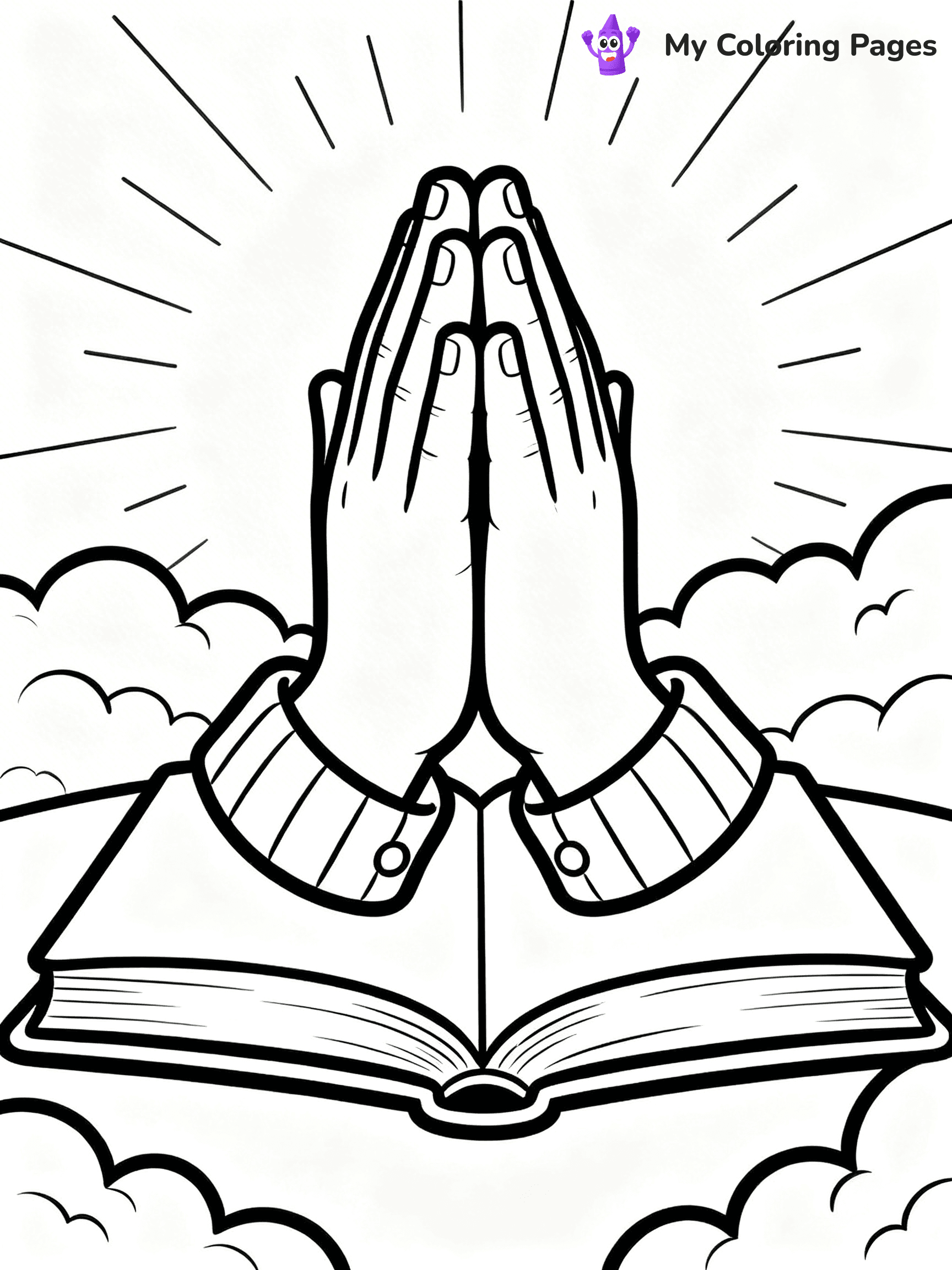 Praying Hands Coloring Pages - 3