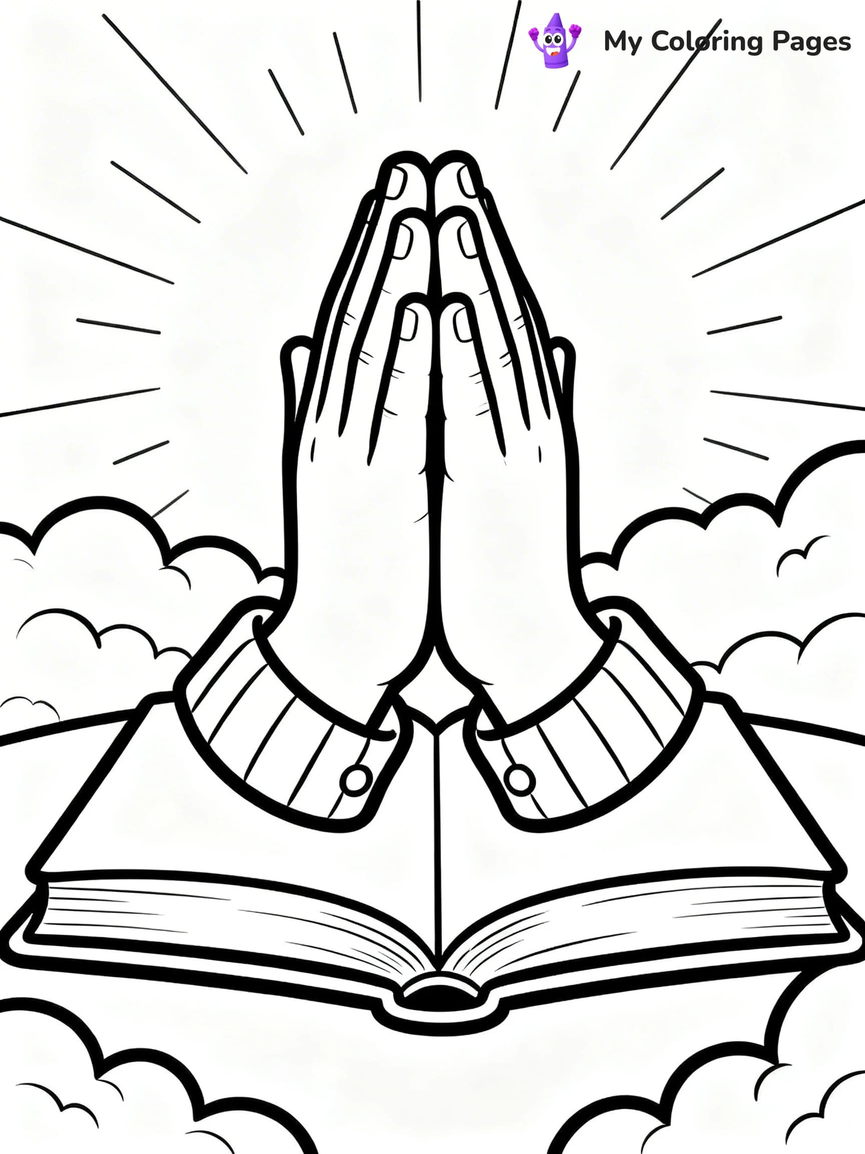 Praying Hands Coloring Pages - 3