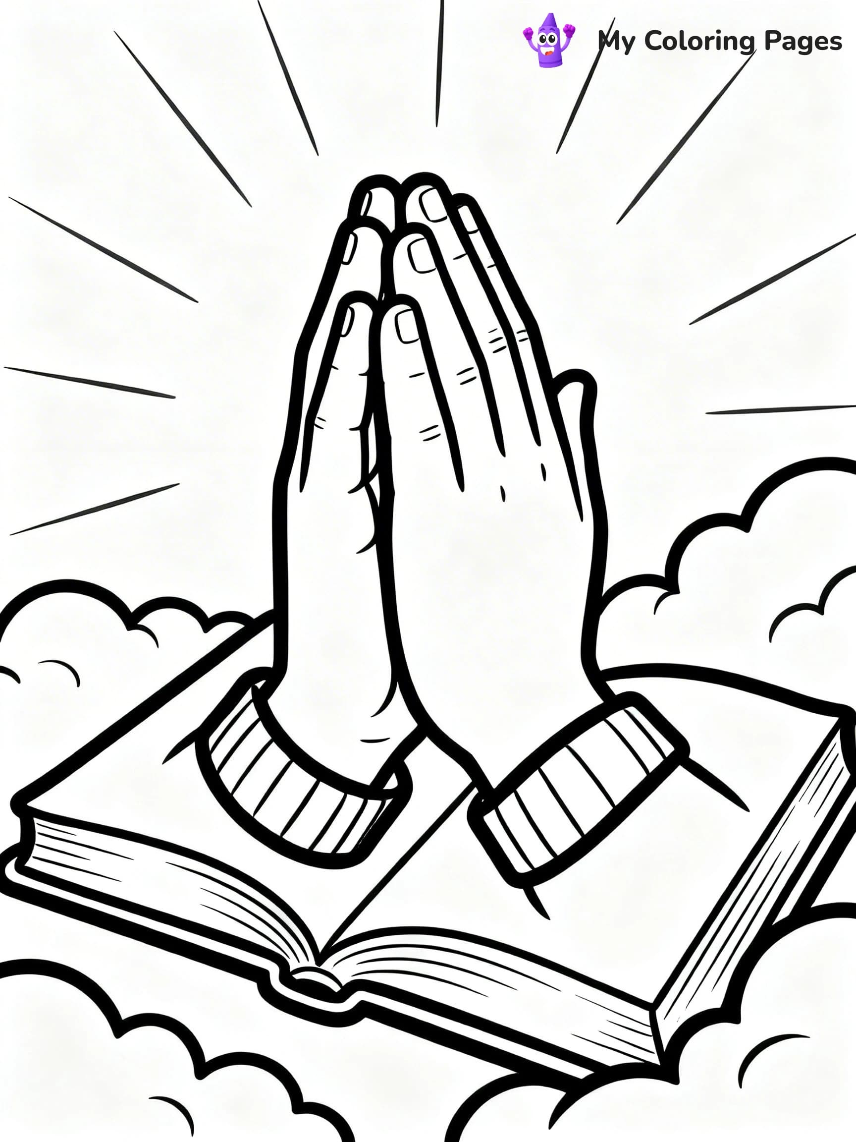Praying Hands Coloring Pages - 2