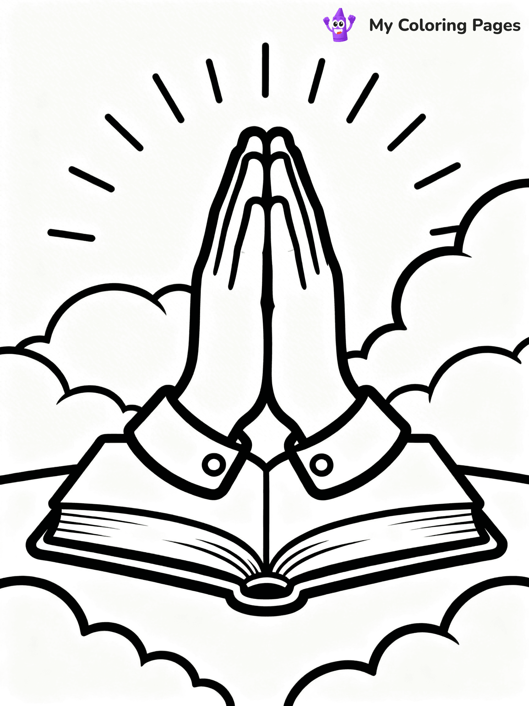 Praying Hands Coloring Pages - 1
