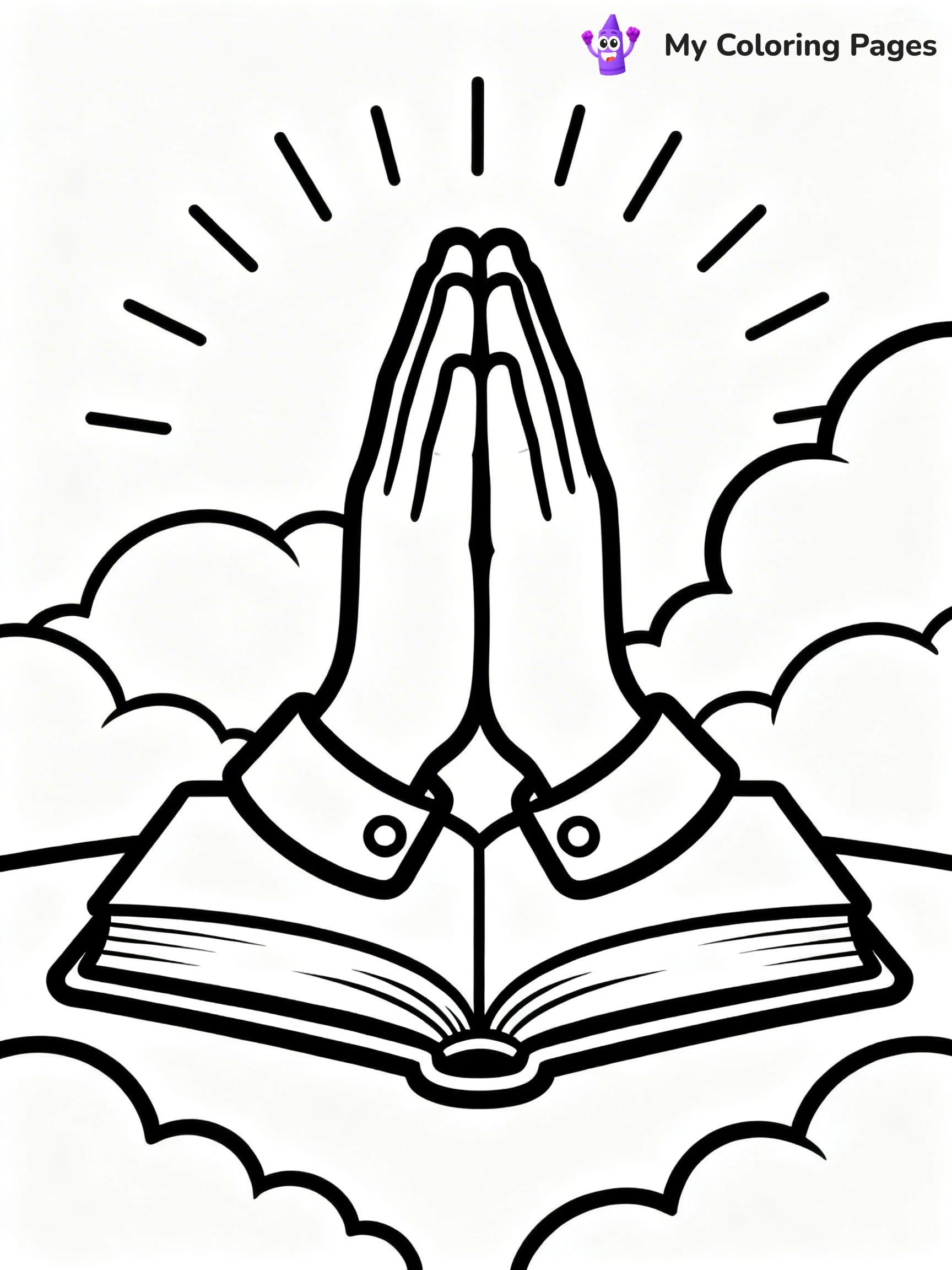 Praying Hands Coloring Pages - 1