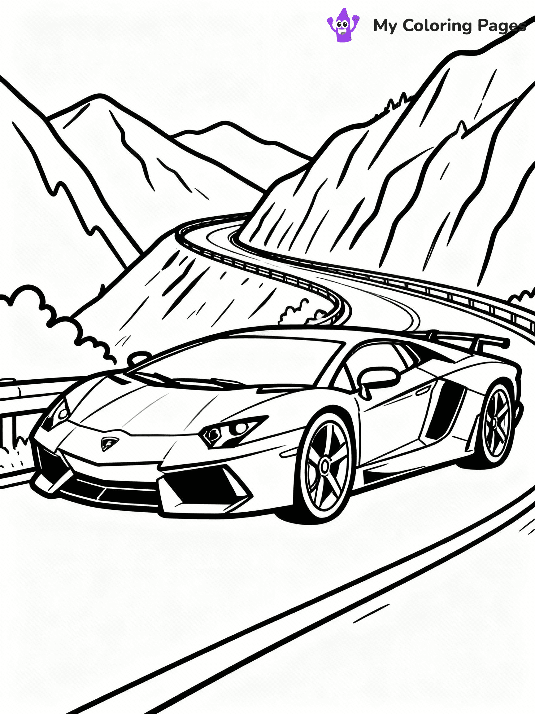⚠️ CRITICAL REQUIREMENT - ABSOLUTE BLACK AND WHITE ONLY ⚠️
This MUST be a BLACK AND WHITE line drawing ONLY. NO COLORS whatsoever.
- ONLY pure black lines (#000000) on pure white background (#FFFFFF)
- ABSOLUTELY NO colors, NO shading, NO gradients, NO grayscale
- If there are ANY colors in the output, the image is REJECTED
- This is a COLORING PAGE - meant to be COLORED IN by children
- The output must be UNCOLORED line art ready for coloring
⚠️ SUBJECT TO DRAW: Lamborghini Aventador in sleek outline style, parked on a winding mountain road, dramatic curves highlighted
(REMEMBER: Output must be BLACK AND WHITE line art only, NOT colored!)
# COLORING PAGE: BLACK OUTLINES ONLY - WHITE BACKGROUND MANDATORY
Create a **coloring book page** using EXACTLY two values: black lines, white space.
## NON-NEGOTIABLE BINARY RULES
- **ONLY #000000 (black) and #FFFFFF (white)** - NO other values exist
- **EVERY PIXEL = BLACK OR WHITE** - no gray/shading/antialiasing
- **WHITE BACKGROUND MANDATORY** - entire canvas stays white
- **ALL SHAPES HOLLOW** - everything is empty outlines waiting to be colored
- **FORBIDDEN:** fills, shading, gradients, patterns, textures, colors
- **NO SOLID REGIONS** - if it's not a thin line, it's wrong
## Universal Line Standards
- Black outlines ONLY - thin, uniform weight
- Every shape completely empty inside
- Closed contours suitable for coloring
- Simple flat illustration - zero depth/3D/realism
- **Style:** Whimsical Doodle Art Alley - rounded, friendly outlines (unless specified)
## Everything = Outline Only
- Characters/animals: hollow shapes
- Objects/clothing: empty contours
- Backgrounds/scenery: line work only
- Natural elements: outlined forms
- Dark/night areas: don't exist (use outlined symbols)
- Textures/patterns: convert to simple lines
## The Test
Can a child color EVERY white space with crayons? If any area is pre-filled/shaded/gray or colored in, it FAILS. Every shape must be waiting to receive color.
**FINAL OUTPUT**: Binary coloring page. Black lines define shapes. White spaces ready for coloring. Nothing else exists. No exceptions. Print-ready.
⚠️ FINAL REMINDER: Draw the subject "Lamborghini Aventador in sleek outline style, parked on a winding mountain road, dramatic curves highlighted" as BLACK AND WHITE line art. Zero colors in output.