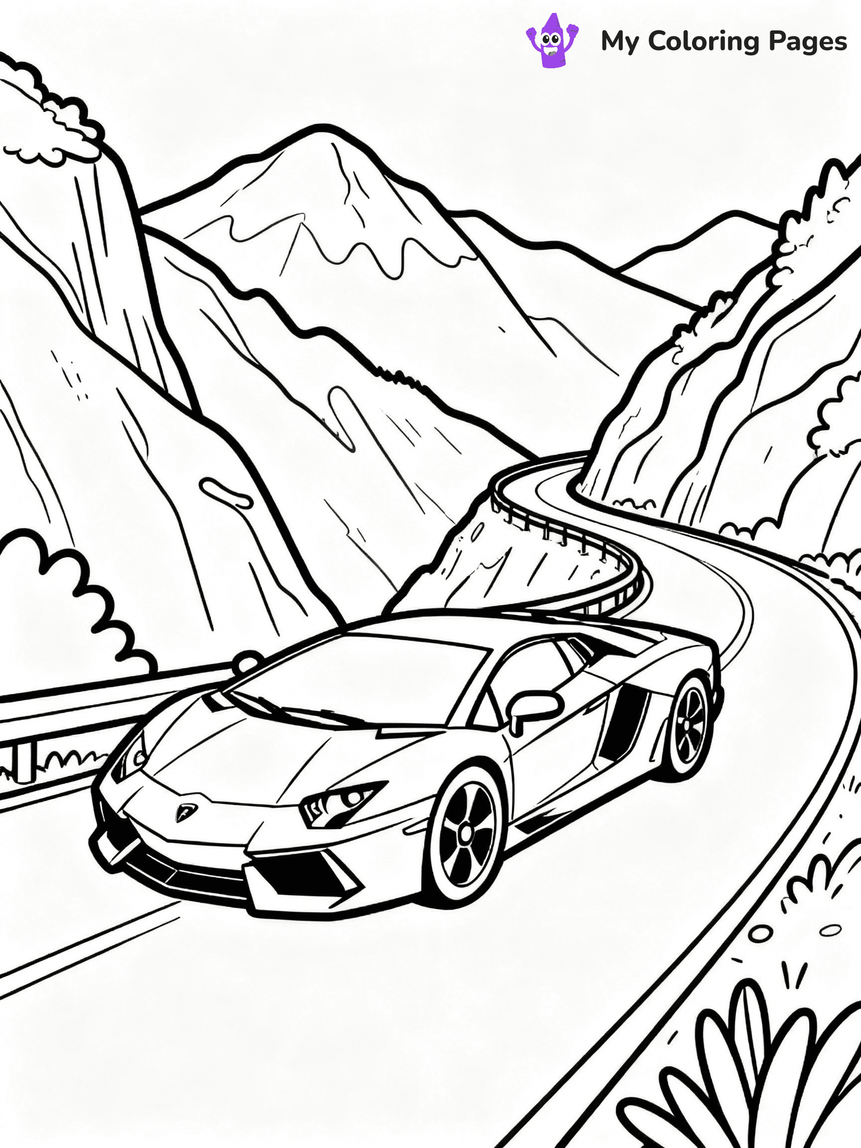 ⚠️ CRITICAL REQUIREMENT - ABSOLUTE BLACK AND WHITE ONLY ⚠️
This MUST be a BLACK AND WHITE line drawing ONLY. NO COLORS whatsoever.
- ONLY pure black lines (#000000) on pure white background (#FFFFFF)
- ABSOLUTELY NO colors, NO shading, NO gradients, NO grayscale
- If there are ANY colors in the output, the image is REJECTED
- This is a COLORING PAGE - meant to be COLORED IN by children
- The output must be UNCOLORED line art ready for coloring
⚠️ SUBJECT TO DRAW: Lamborghini Aventador in sleek outline style, parked on a winding mountain road, dramatic curves highlighted
(REMEMBER: Output must be BLACK AND WHITE line art only, NOT colored!)
# COLORING PAGE: BLACK OUTLINES ONLY - WHITE BACKGROUND MANDATORY
Create a **coloring book page** using EXACTLY two values: black lines, white space.
## NON-NEGOTIABLE BINARY RULES
- **ONLY #000000 (black) and #FFFFFF (white)** - NO other values exist
- **EVERY PIXEL = BLACK OR WHITE** - no gray/shading/antialiasing
- **WHITE BACKGROUND MANDATORY** - entire canvas stays white
- **ALL SHAPES HOLLOW** - everything is empty outlines waiting to be colored
- **FORBIDDEN:** fills, shading, gradients, patterns, textures, colors
- **NO SOLID REGIONS** - if it's not a thin line, it's wrong
## Universal Line Standards
- Black outlines ONLY - thin, uniform weight
- Every shape completely empty inside
- Closed contours suitable for coloring
- Simple flat illustration - zero depth/3D/realism
- **Style:** Whimsical Doodle Art Alley - rounded, friendly outlines (unless specified)
## Everything = Outline Only
- Characters/animals: hollow shapes
- Objects/clothing: empty contours
- Backgrounds/scenery: line work only
- Natural elements: outlined forms
- Dark/night areas: don't exist (use outlined symbols)
- Textures/patterns: convert to simple lines
## The Test
Can a child color EVERY white space with crayons? If any area is pre-filled/shaded/gray or colored in, it FAILS. Every shape must be waiting to receive color.
**FINAL OUTPUT**: Binary coloring page. Black lines define shapes. White spaces ready for coloring. Nothing else exists. No exceptions. Print-ready.
⚠️ FINAL REMINDER: Draw the subject "Lamborghini Aventador in sleek outline style, parked on a winding mountain road, dramatic curves highlighted" as BLACK AND WHITE line art. Zero colors in output.