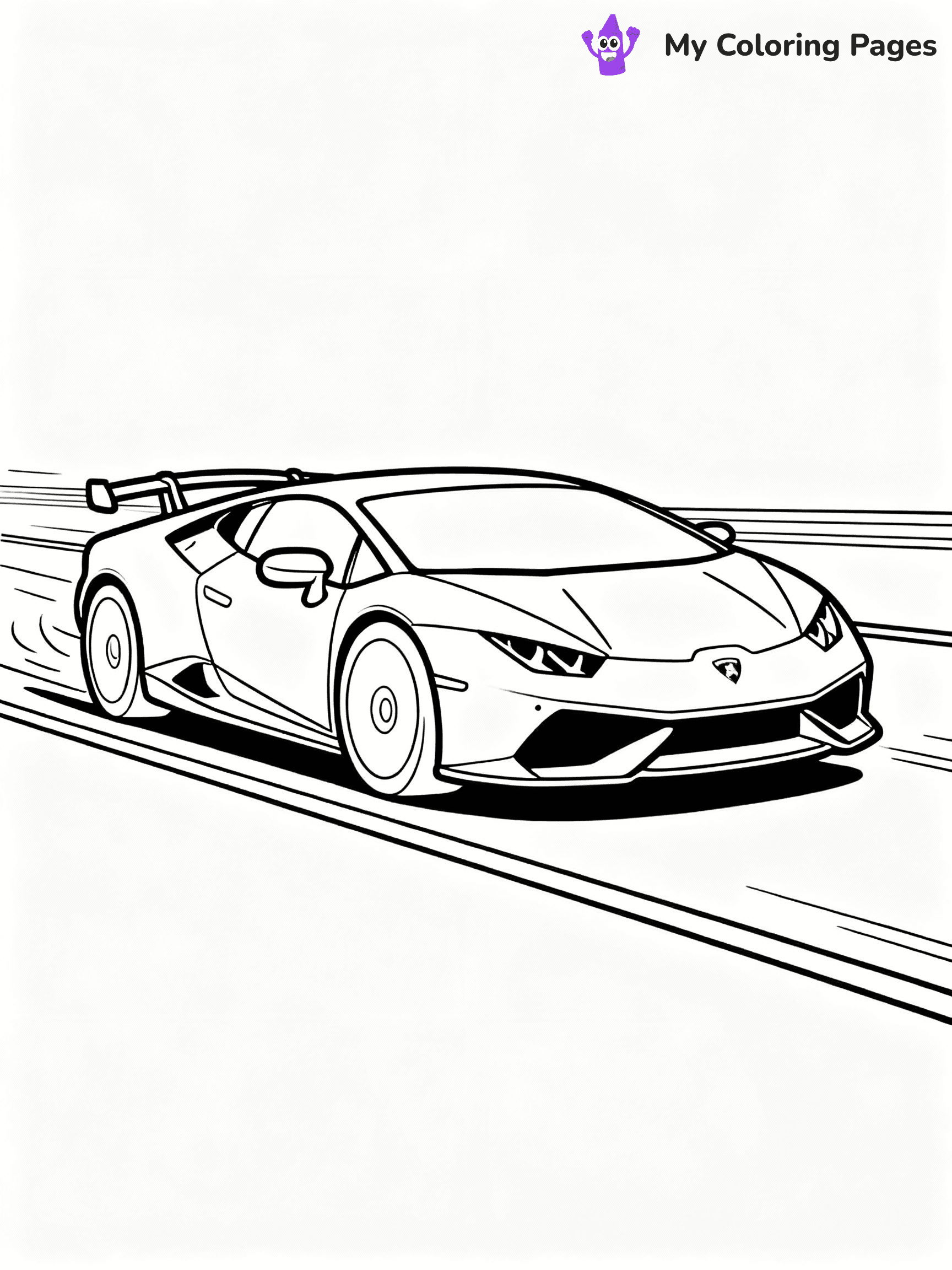 ⚠️ CRITICAL REQUIREMENT - ABSOLUTE BLACK AND WHITE ONLY ⚠️
This MUST be a BLACK AND WHITE line drawing ONLY. NO COLORS whatsoever.
- ONLY pure black lines (#000000) on pure white background (#FFFFFF)
- ABSOLUTELY NO colors, NO shading, NO gradients, NO grayscale
- If there are ANY colors in the output, the image is REJECTED
- This is a COLORING PAGE - meant to be COLORED IN by children
- The output must be UNCOLORED line art ready for coloring
⚠️ SUBJECT TO DRAW: Lamborghini Huracán in dynamic outline style, racing on a track, motion lines emphasizing speed
(REMEMBER: Output must be BLACK AND WHITE line art only, NOT colored!)
# COLORING PAGE: BLACK OUTLINES ONLY - WHITE BACKGROUND MANDATORY
Create a **coloring book page** using EXACTLY two values: black lines, white space.
## NON-NEGOTIABLE BINARY RULES
- **ONLY #000000 (black) and #FFFFFF (white)** - NO other values exist
- **EVERY PIXEL = BLACK OR WHITE** - no gray/shading/antialiasing
- **WHITE BACKGROUND MANDATORY** - entire canvas stays white
- **ALL SHAPES HOLLOW** - everything is empty outlines waiting to be colored
- **FORBIDDEN:** fills, shading, gradients, patterns, textures, colors
- **NO SOLID REGIONS** - if it's not a thin line, it's wrong
## Universal Line Standards
- Black outlines ONLY - thin, uniform weight
- Every shape completely empty inside
- Closed contours suitable for coloring
- Simple flat illustration - zero depth/3D/realism
- **Style:** Whimsical Doodle Art Alley - rounded, friendly outlines (unless specified)
## Everything = Outline Only
- Characters/animals: hollow shapes
- Objects/clothing: empty contours
- Backgrounds/scenery: line work only
- Natural elements: outlined forms
- Dark/night areas: don't exist (use outlined symbols)
- Textures/patterns: convert to simple lines
## The Test
Can a child color EVERY white space with crayons? If any area is pre-filled/shaded/gray or colored in, it FAILS. Every shape must be waiting to receive color.
**FINAL OUTPUT**: Binary coloring page. Black lines define shapes. White spaces ready for coloring. Nothing else exists. No exceptions. Print-ready.
⚠️ FINAL REMINDER: Draw the subject "Lamborghini Huracán in dynamic outline style, racing on a track, motion lines emphasizing speed" as BLACK AND WHITE line art. Zero colors in output.