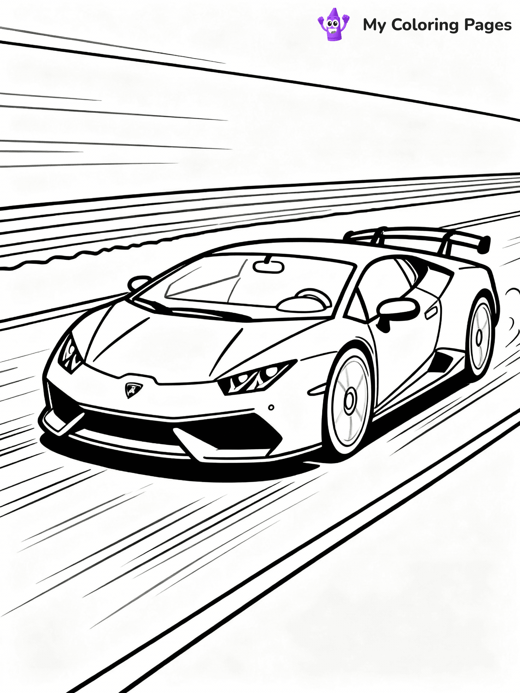 ⚠️ CRITICAL REQUIREMENT - ABSOLUTE BLACK AND WHITE ONLY ⚠️
This MUST be a BLACK AND WHITE line drawing ONLY. NO COLORS whatsoever.
- ONLY pure black lines (#000000) on pure white background (#FFFFFF)
- ABSOLUTELY NO colors, NO shading, NO gradients, NO grayscale
- If there are ANY colors in the output, the image is REJECTED
- This is a COLORING PAGE - meant to be COLORED IN by children
- The output must be UNCOLORED line art ready for coloring
⚠️ SUBJECT TO DRAW: Lamborghini Huracán in dynamic outline style, racing on a track, motion lines emphasizing speed
(REMEMBER: Output must be BLACK AND WHITE line art only, NOT colored!)
# COLORING PAGE: BLACK OUTLINES ONLY - WHITE BACKGROUND MANDATORY
Create a **coloring book page** using EXACTLY two values: black lines, white space.
## NON-NEGOTIABLE BINARY RULES
- **ONLY #000000 (black) and #FFFFFF (white)** - NO other values exist
- **EVERY PIXEL = BLACK OR WHITE** - no gray/shading/antialiasing
- **WHITE BACKGROUND MANDATORY** - entire canvas stays white
- **ALL SHAPES HOLLOW** - everything is empty outlines waiting to be colored
- **FORBIDDEN:** fills, shading, gradients, patterns, textures, colors
- **NO SOLID REGIONS** - if it's not a thin line, it's wrong
## Universal Line Standards
- Black outlines ONLY - thin, uniform weight
- Every shape completely empty inside
- Closed contours suitable for coloring
- Simple flat illustration - zero depth/3D/realism
- **Style:** Whimsical Doodle Art Alley - rounded, friendly outlines (unless specified)
## Everything = Outline Only
- Characters/animals: hollow shapes
- Objects/clothing: empty contours
- Backgrounds/scenery: line work only
- Natural elements: outlined forms
- Dark/night areas: don't exist (use outlined symbols)
- Textures/patterns: convert to simple lines
## The Test
Can a child color EVERY white space with crayons? If any area is pre-filled/shaded/gray or colored in, it FAILS. Every shape must be waiting to receive color.
**FINAL OUTPUT**: Binary coloring page. Black lines define shapes. White spaces ready for coloring. Nothing else exists. No exceptions. Print-ready.
⚠️ FINAL REMINDER: Draw the subject "Lamborghini Huracán in dynamic outline style, racing on a track, motion lines emphasizing speed" as BLACK AND WHITE line art. Zero colors in output.