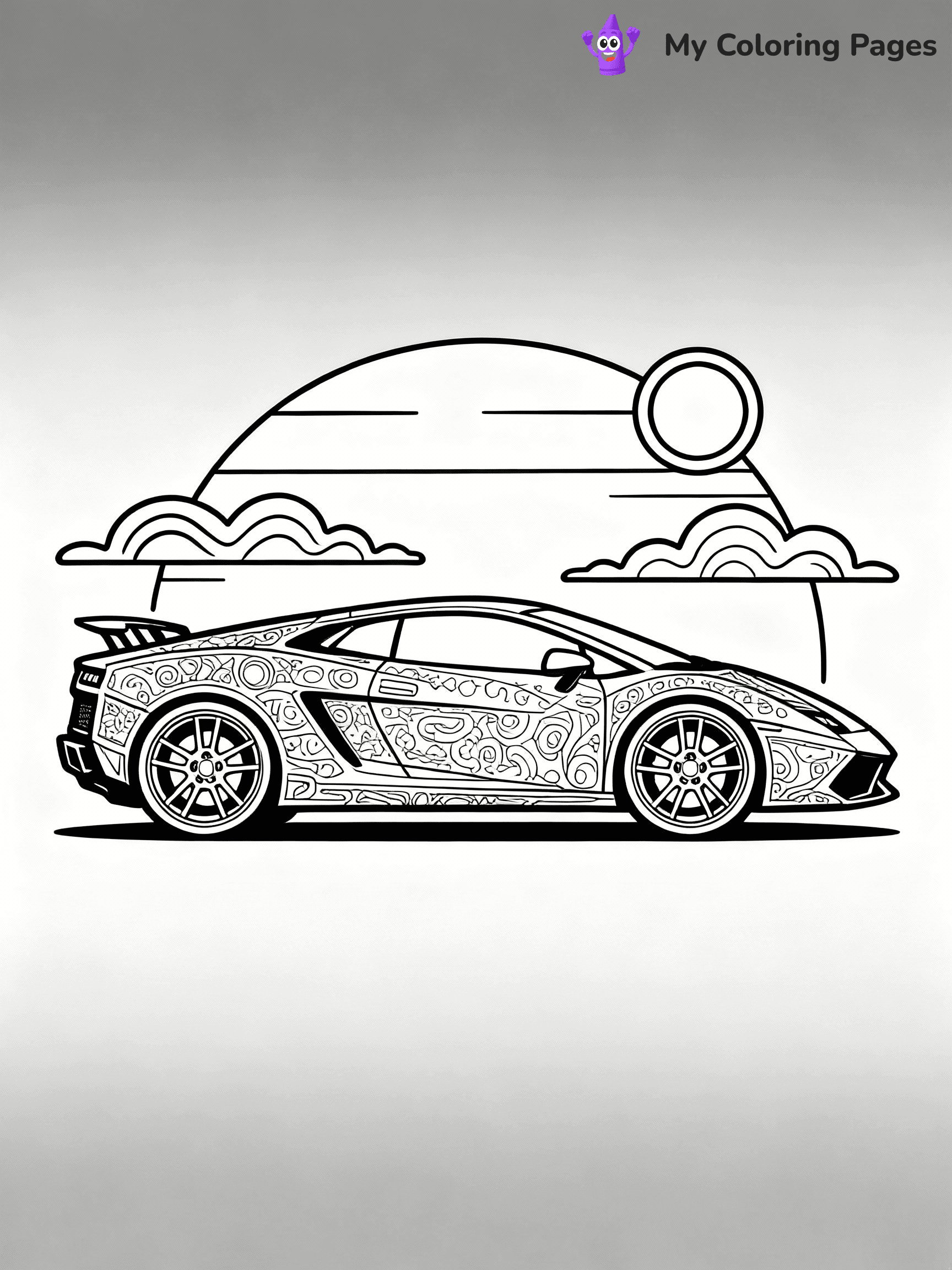 ⚠️ CRITICAL REQUIREMENT - ABSOLUTE BLACK AND WHITE ONLY ⚠️
This MUST be a BLACK AND WHITE line drawing ONLY. NO COLORS whatsoever.
- ONLY pure black lines (#000000) on pure white background (#FFFFFF)
- ABSOLUTELY NO colors, NO shading, NO gradients, NO grayscale
- If there are ANY colors in the output, the image is REJECTED
- This is a COLORING PAGE - meant to be COLORED IN by children
- The output must be UNCOLORED line art ready for coloring
⚠️ SUBJECT TO DRAW: Lamborghini Gallardo in intricate outline style, showcasing detailed wheels, parked under a vibrant sunset
(REMEMBER: Output must be BLACK AND WHITE line art only, NOT colored!)
# COLORING PAGE: BLACK OUTLINES ONLY - WHITE BACKGROUND MANDATORY
Create a **coloring book page** using EXACTLY two values: black lines, white space.
## NON-NEGOTIABLE BINARY RULES
- **ONLY #000000 (black) and #FFFFFF (white)** - NO other values exist
- **EVERY PIXEL = BLACK OR WHITE** - no gray/shading/antialiasing
- **WHITE BACKGROUND MANDATORY** - entire canvas stays white
- **ALL SHAPES HOLLOW** - everything is empty outlines waiting to be colored
- **FORBIDDEN:** fills, shading, gradients, patterns, textures, colors
- **NO SOLID REGIONS** - if it's not a thin line, it's wrong
## Universal Line Standards
- Black outlines ONLY - thin, uniform weight
- Every shape completely empty inside
- Closed contours suitable for coloring
- Simple flat illustration - zero depth/3D/realism
- **Style:** Whimsical Doodle Art Alley - rounded, friendly outlines (unless specified)
## Everything = Outline Only
- Characters/animals: hollow shapes
- Objects/clothing: empty contours
- Backgrounds/scenery: line work only
- Natural elements: outlined forms
- Dark/night areas: don't exist (use outlined symbols)
- Textures/patterns: convert to simple lines
## The Test
Can a child color EVERY white space with crayons? If any area is pre-filled/shaded/gray or colored in, it FAILS. Every shape must be waiting to receive color.
**FINAL OUTPUT**: Binary coloring page. Black lines define shapes. White spaces ready for coloring. Nothing else exists. No exceptions. Print-ready.
⚠️ FINAL REMINDER: Draw the subject "Lamborghini Gallardo in intricate outline style, showcasing detailed wheels, parked under a vibrant sunset" as BLACK AND WHITE line art. Zero colors in output.