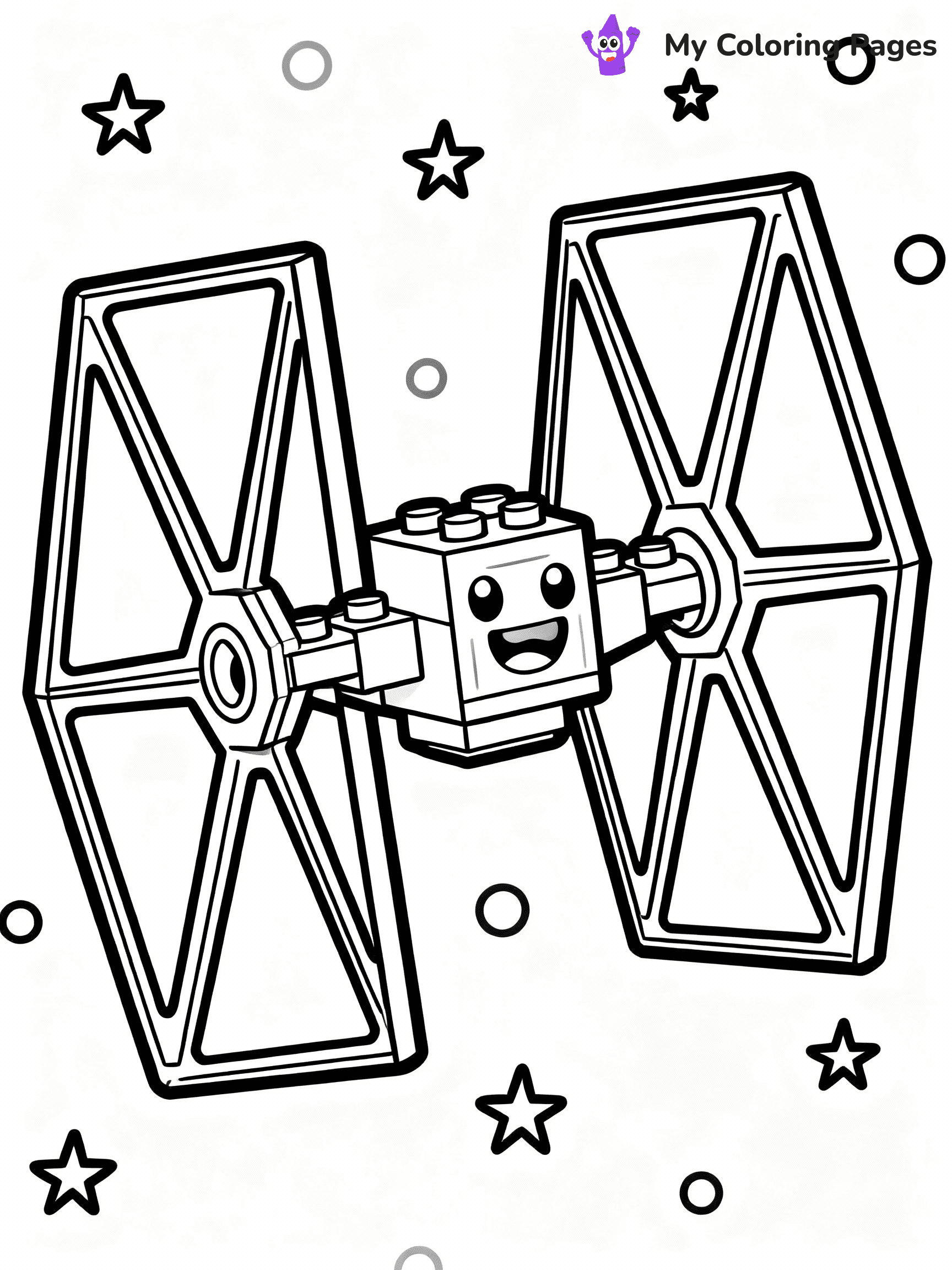 ⚠️ CRITICAL REQUIREMENT - ABSOLUTE BLACK AND WHITE ONLY ⚠️
This MUST be a BLACK AND WHITE line drawing ONLY. NO COLORS whatsoever.
- ONLY pure black lines (#000000) on pure white background (#FFFFFF)
- ABSOLUTELY NO colors, NO shading, NO gradients, NO grayscale
- If there are ANY colors in the output, the image is REJECTED
- This is a COLORING PAGE - meant to be COLORED IN by children
- The output must be UNCOLORED line art ready for coloring
⚠️ SUBJECT TO DRAW: Lego Star Wars spaceship in blocky Lego style, TIE fighter in flight, stars in the background
(REMEMBER: Output must be BLACK AND WHITE line art only, NOT colored!)
# COLORING PAGE: BLACK OUTLINES ONLY - WHITE BACKGROUND MANDATORY
Create a **coloring book page** using EXACTLY two values: black lines, white space.
## NON-NEGOTIABLE BINARY RULES
- **ONLY #000000 (black) and #FFFFFF (white)** - NO other values exist
- **EVERY PIXEL = BLACK OR WHITE** - no gray/shading/antialiasing
- **WHITE BACKGROUND MANDATORY** - entire canvas stays white
- **ALL SHAPES HOLLOW** - everything is empty outlines waiting to be colored
- **FORBIDDEN:** fills, shading, gradients, patterns, textures, colors
- **NO SOLID REGIONS** - if it's not a thin line, it's wrong
## Universal Line Standards
- Black outlines ONLY - thin, uniform weight
- Every shape completely empty inside
- Closed contours suitable for coloring
- Simple flat illustration - zero depth/3D/realism
- **Style:** Whimsical Doodle Art Alley - rounded, friendly outlines (unless specified)
## Everything = Outline Only
- Characters/animals: hollow shapes
- Objects/clothing: empty contours
- Backgrounds/scenery: line work only
- Natural elements: outlined forms
- Dark/night areas: don't exist (use outlined symbols)
- Textures/patterns: convert to simple lines
## The Test
Can a child color EVERY white space with crayons? If any area is pre-filled/shaded/gray or colored in, it FAILS. Every shape must be waiting to receive color.
**FINAL OUTPUT**: Binary coloring page. Black lines define shapes. White spaces ready for coloring. Nothing else exists. No exceptions. Print-ready.
⚠️ FINAL REMINDER: Draw the subject "Lego Star Wars spaceship in blocky Lego style, TIE fighter in flight, stars in the background" as BLACK AND WHITE line art. Zero colors in output.