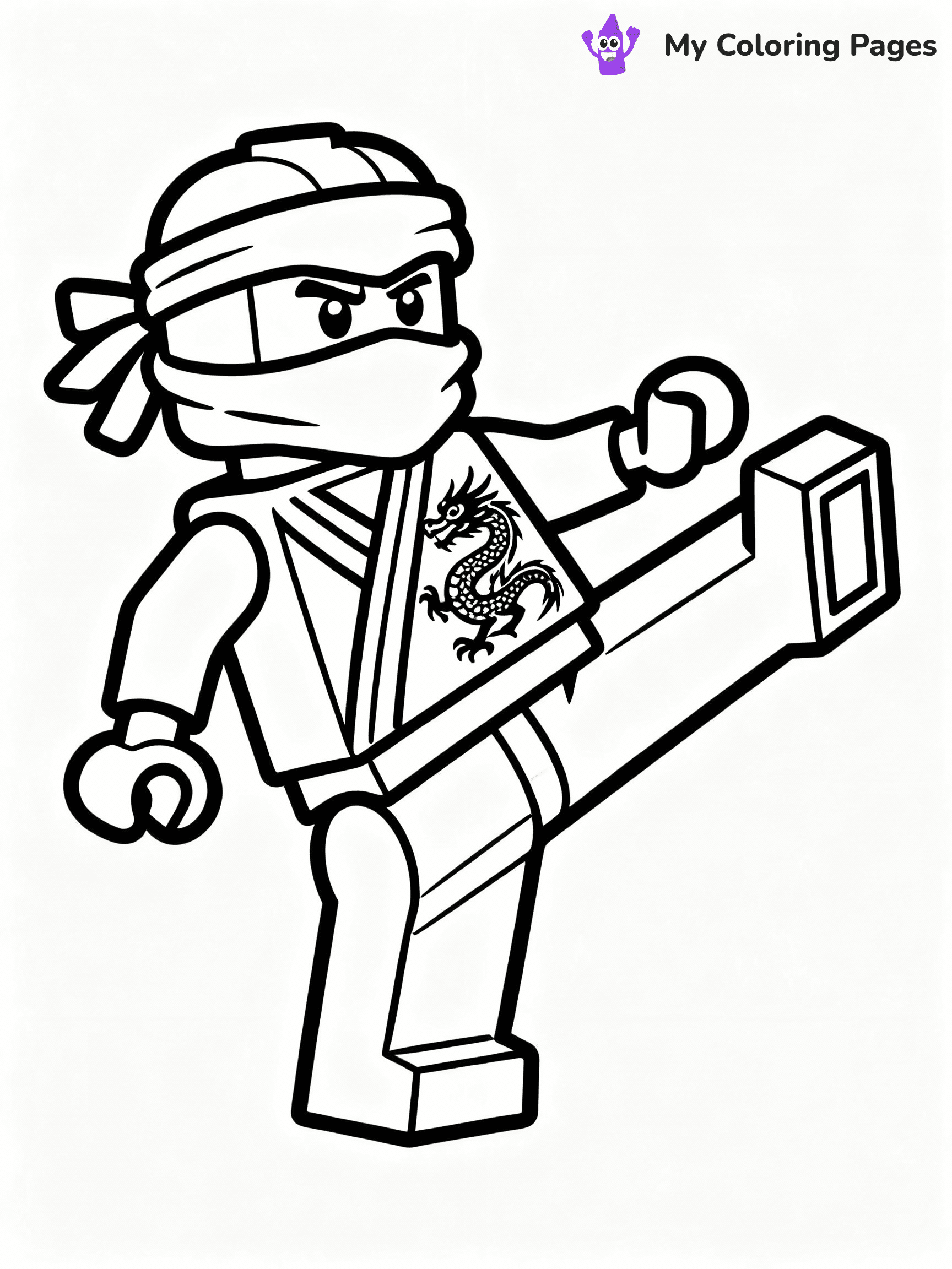 ⚠️ CRITICAL REQUIREMENT - ABSOLUTE BLACK AND WHITE ONLY ⚠️
This MUST be a BLACK AND WHITE line drawing ONLY. NO COLORS whatsoever.
- ONLY pure black lines (#000000) on pure white background (#FFFFFF)
- ABSOLUTELY NO colors, NO shading, NO gradients, NO grayscale
- If there are ANY colors in the output, the image is REJECTED
- This is a COLORING PAGE - meant to be COLORED IN by children
- The output must be UNCOLORED line art ready for coloring
⚠️ SUBJECT TO DRAW: Lego Ninjago ninja in blocky Lego style, performing a karate kick, dragon emblem on the outfit
(REMEMBER: Output must be BLACK AND WHITE line art only, NOT colored!)
# COLORING PAGE: BLACK OUTLINES ONLY - WHITE BACKGROUND MANDATORY
Create a **coloring book page** using EXACTLY two values: black lines, white space.
## NON-NEGOTIABLE BINARY RULES
- **ONLY #000000 (black) and #FFFFFF (white)** - NO other values exist
- **EVERY PIXEL = BLACK OR WHITE** - no gray/shading/antialiasing
- **WHITE BACKGROUND MANDATORY** - entire canvas stays white
- **ALL SHAPES HOLLOW** - everything is empty outlines waiting to be colored
- **FORBIDDEN:** fills, shading, gradients, patterns, textures, colors
- **NO SOLID REGIONS** - if it's not a thin line, it's wrong
## Universal Line Standards
- Black outlines ONLY - thin, uniform weight
- Every shape completely empty inside
- Closed contours suitable for coloring
- Simple flat illustration - zero depth/3D/realism
- **Style:** Whimsical Doodle Art Alley - rounded, friendly outlines (unless specified)
## Everything = Outline Only
- Characters/animals: hollow shapes
- Objects/clothing: empty contours
- Backgrounds/scenery: line work only
- Natural elements: outlined forms
- Dark/night areas: don't exist (use outlined symbols)
- Textures/patterns: convert to simple lines
## The Test
Can a child color EVERY white space with crayons? If any area is pre-filled/shaded/gray or colored in, it FAILS. Every shape must be waiting to receive color.
**FINAL OUTPUT**: Binary coloring page. Black lines define shapes. White spaces ready for coloring. Nothing else exists. No exceptions. Print-ready.
⚠️ FINAL REMINDER: Draw the subject "Lego Ninjago ninja in blocky Lego style, performing a karate kick, dragon emblem on the outfit" as BLACK AND WHITE line art. Zero colors in output.