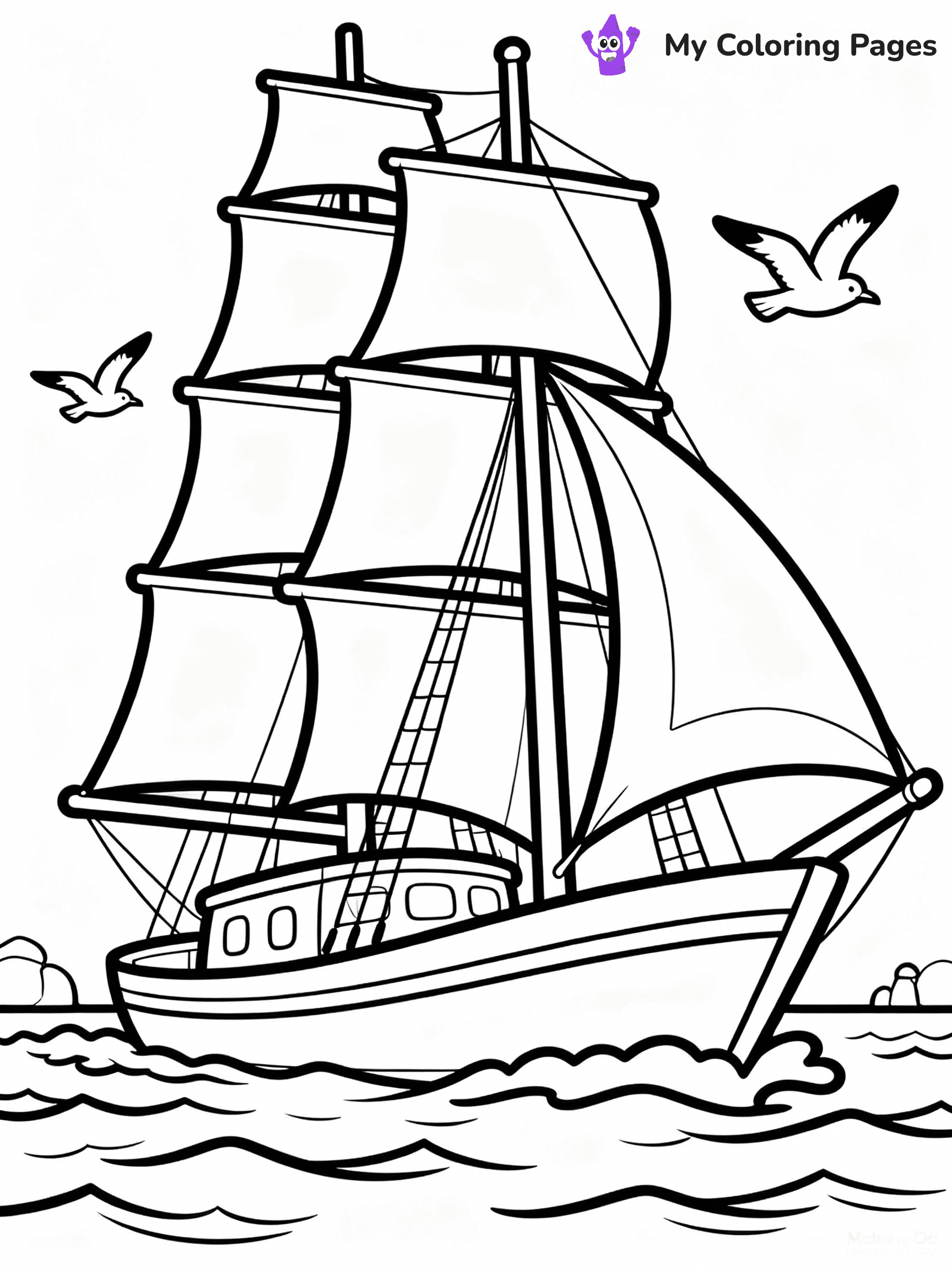 Boat Coloring Pages - 24
