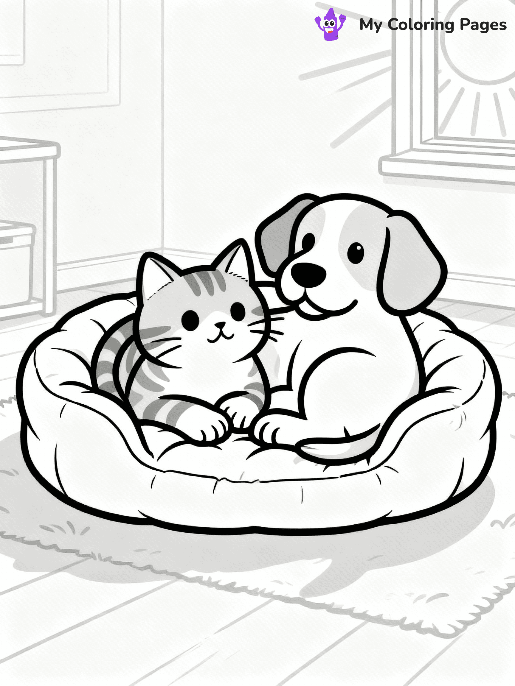 Cat And Dog Coloring Pages - 8