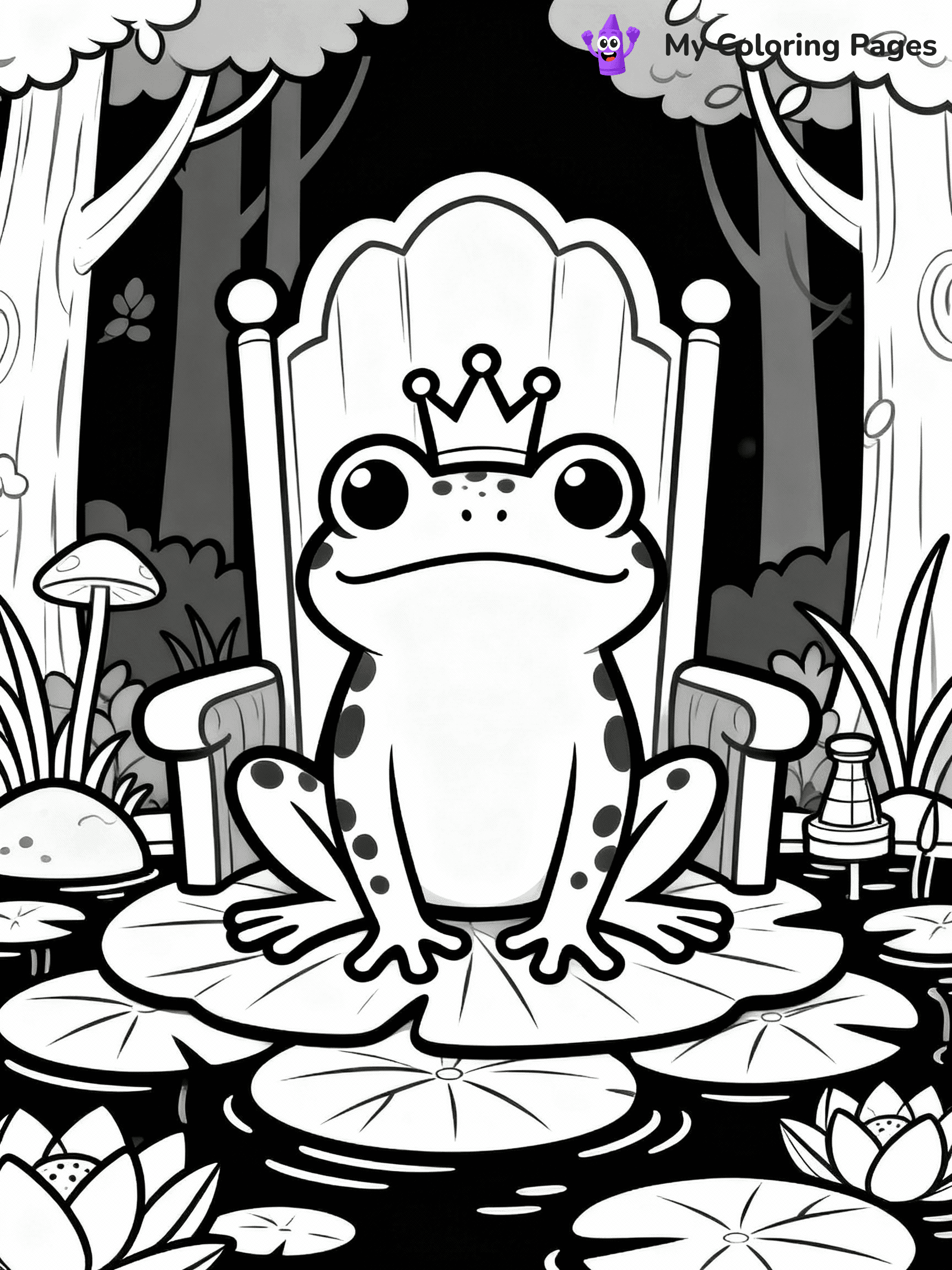 Frog Coloring Pages - 9