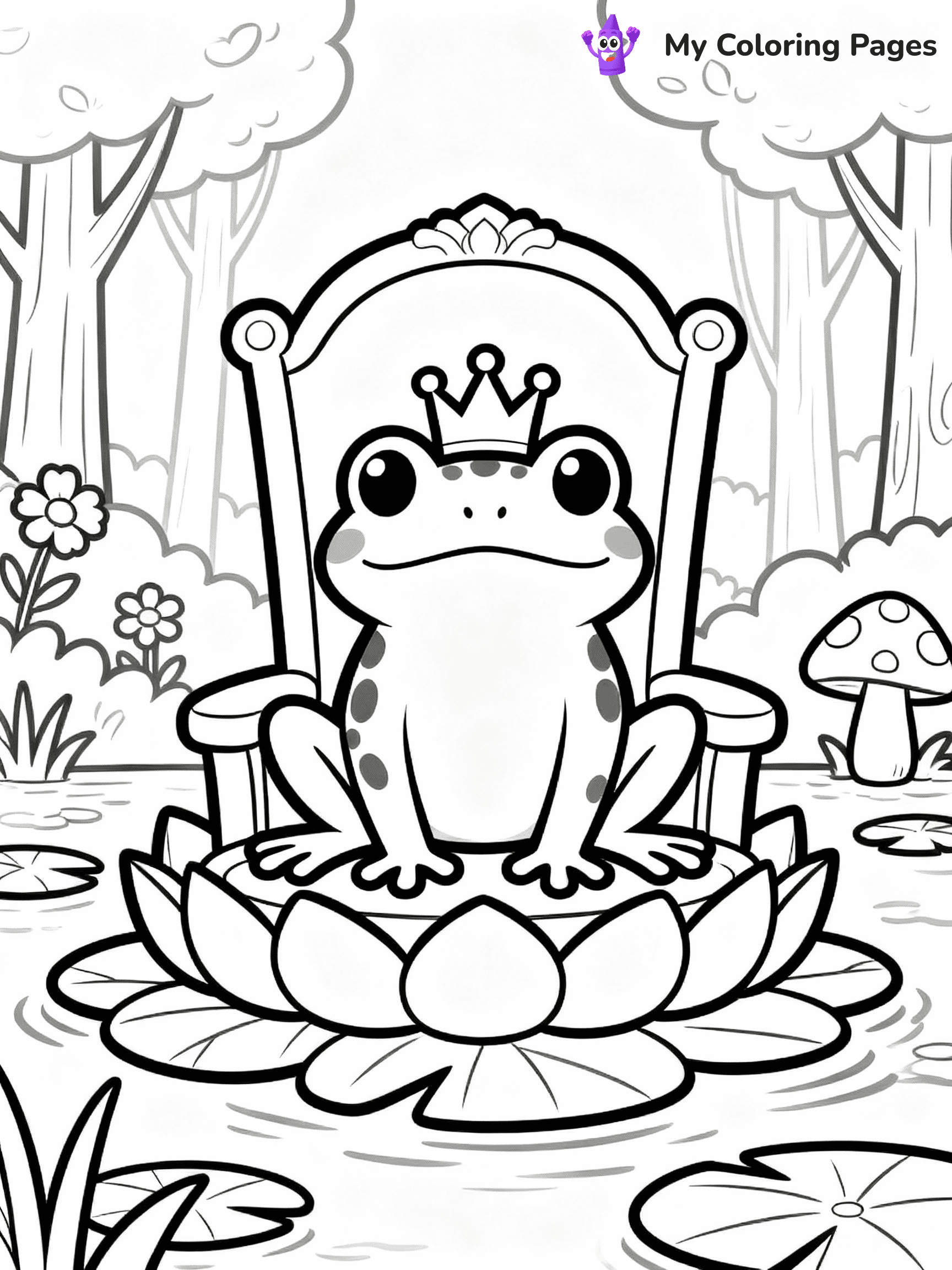 Frog Coloring Pages - 6