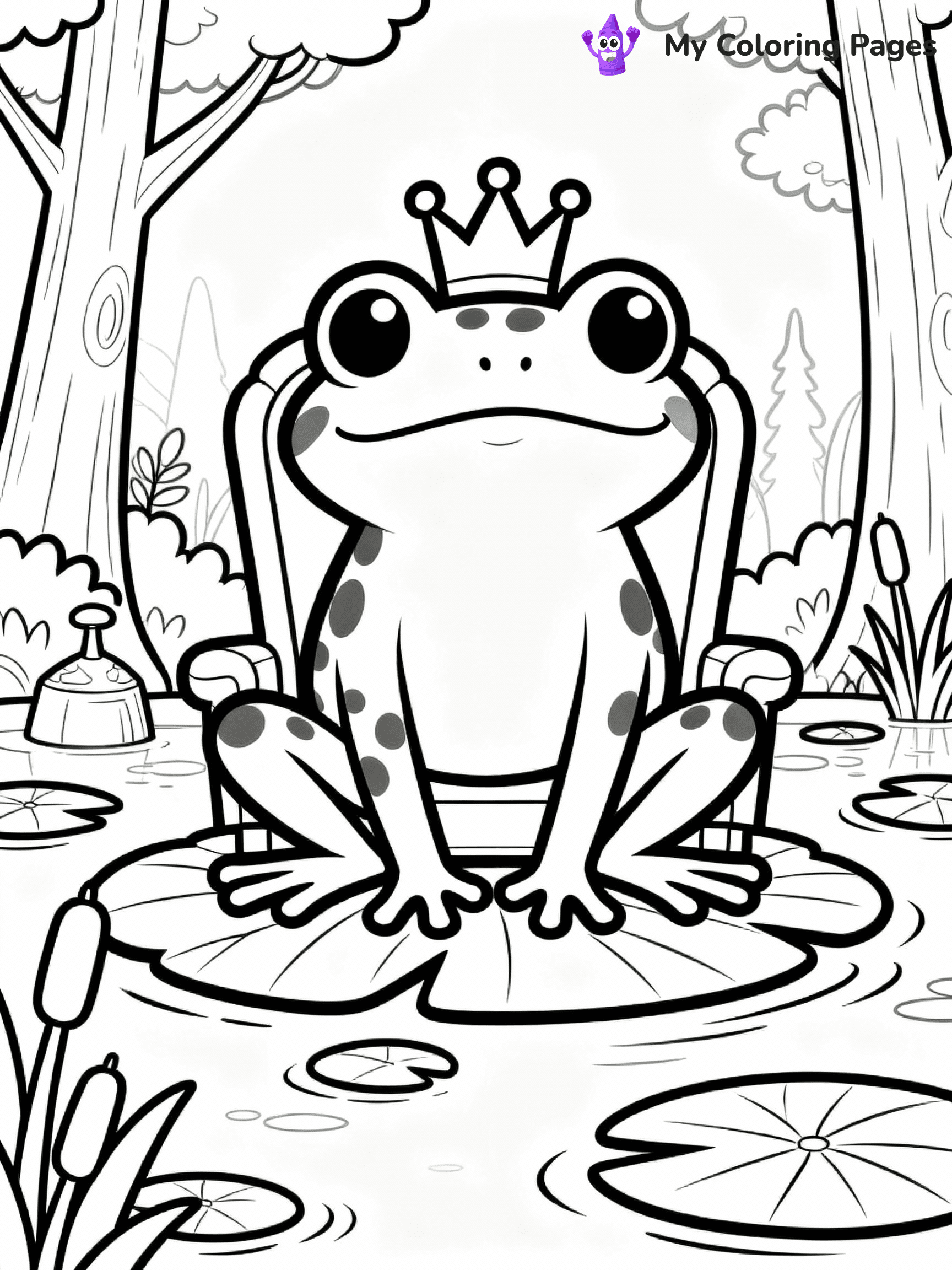 Frog Coloring Pages - 4