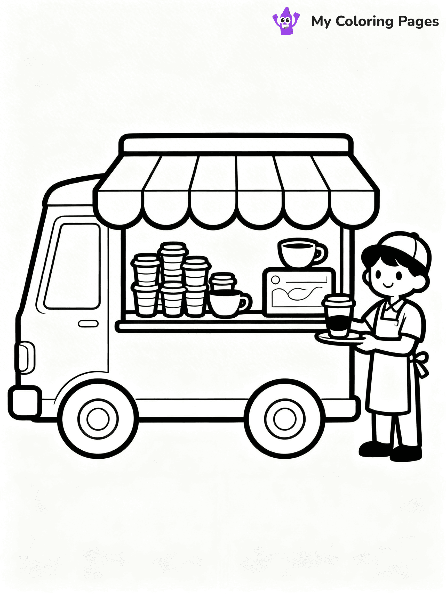 Food Truck Coloring Pages - 30