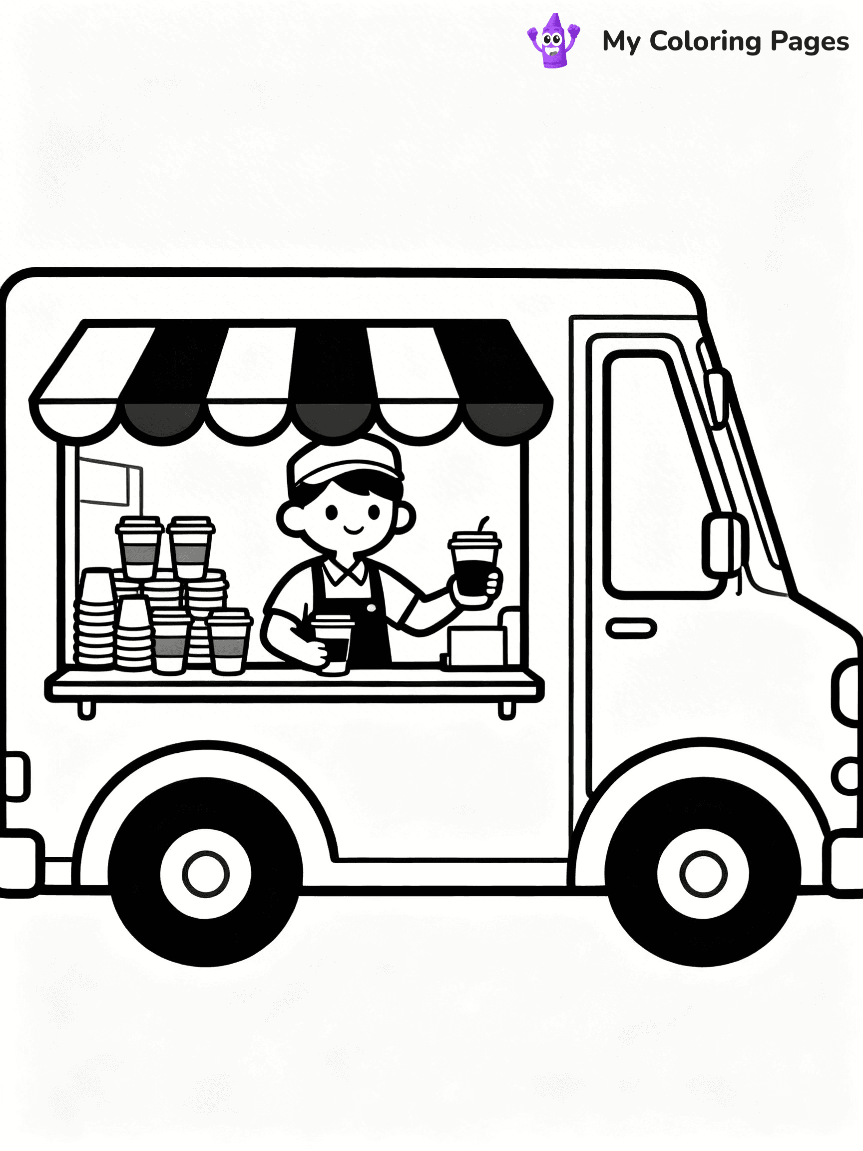 Food Truck Coloring Pages - 25