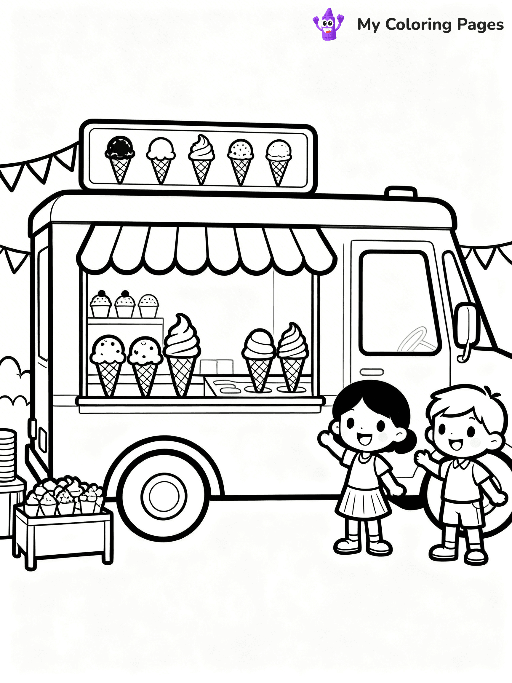 Food Truck Coloring Pages - 20