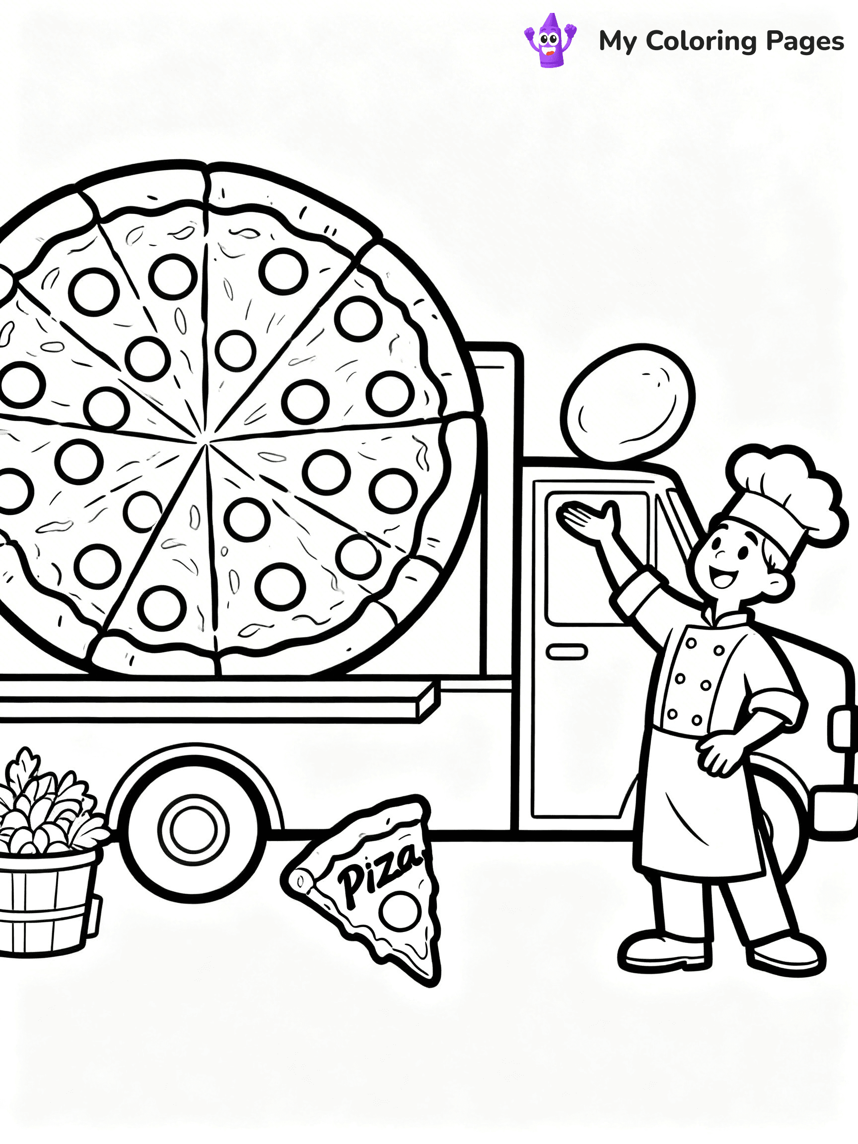 Food Truck Coloring Pages - 14