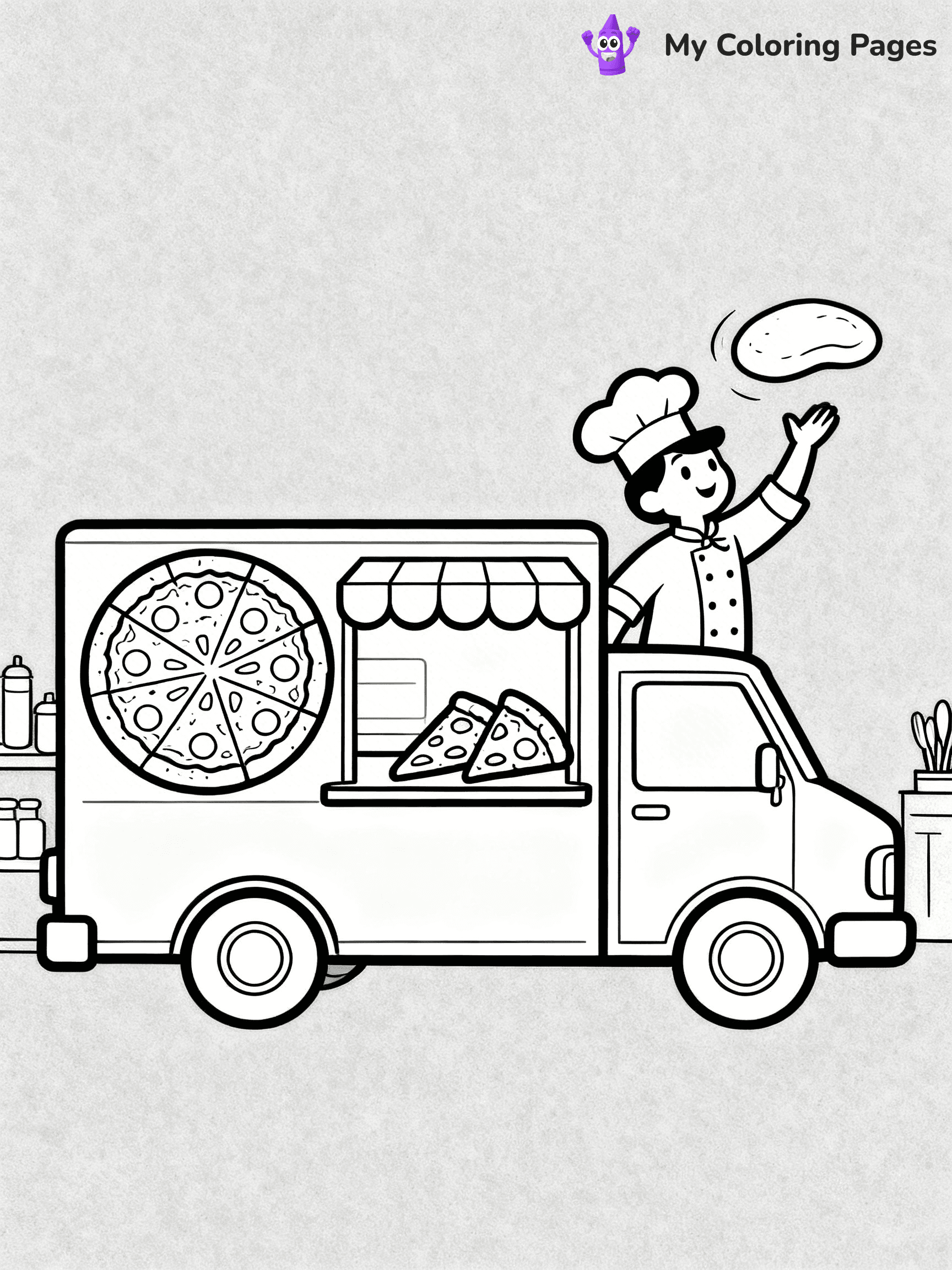 Food Truck Coloring Pages - 12