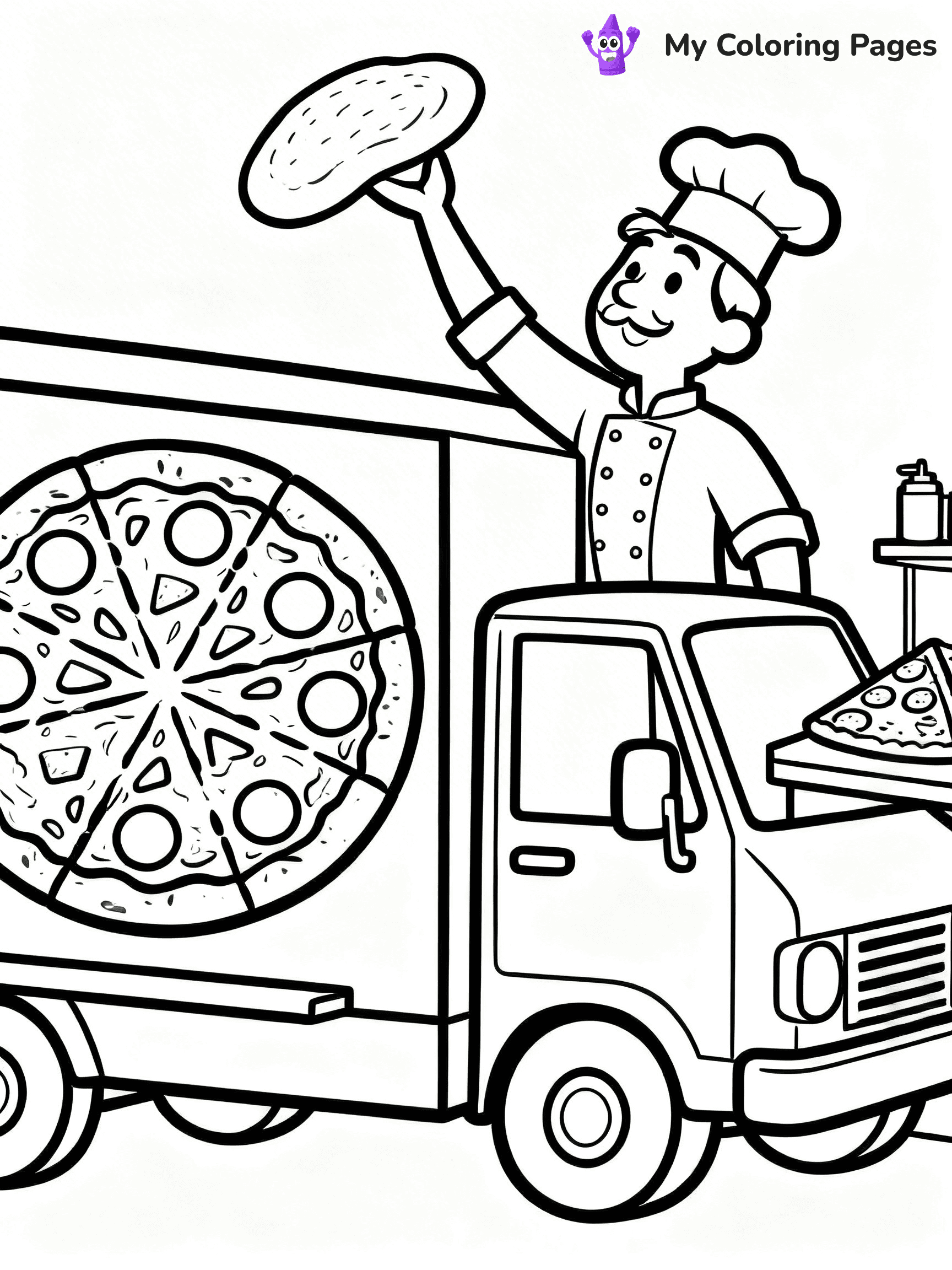 Food Truck Coloring Pages - 11