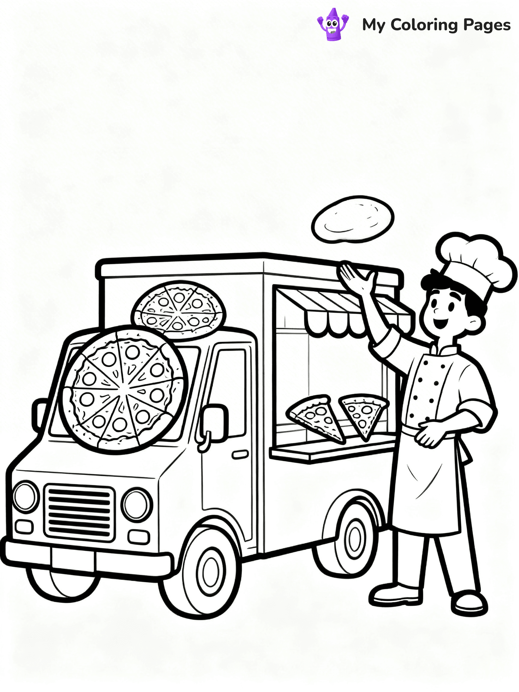Food Truck Coloring Pages - 10