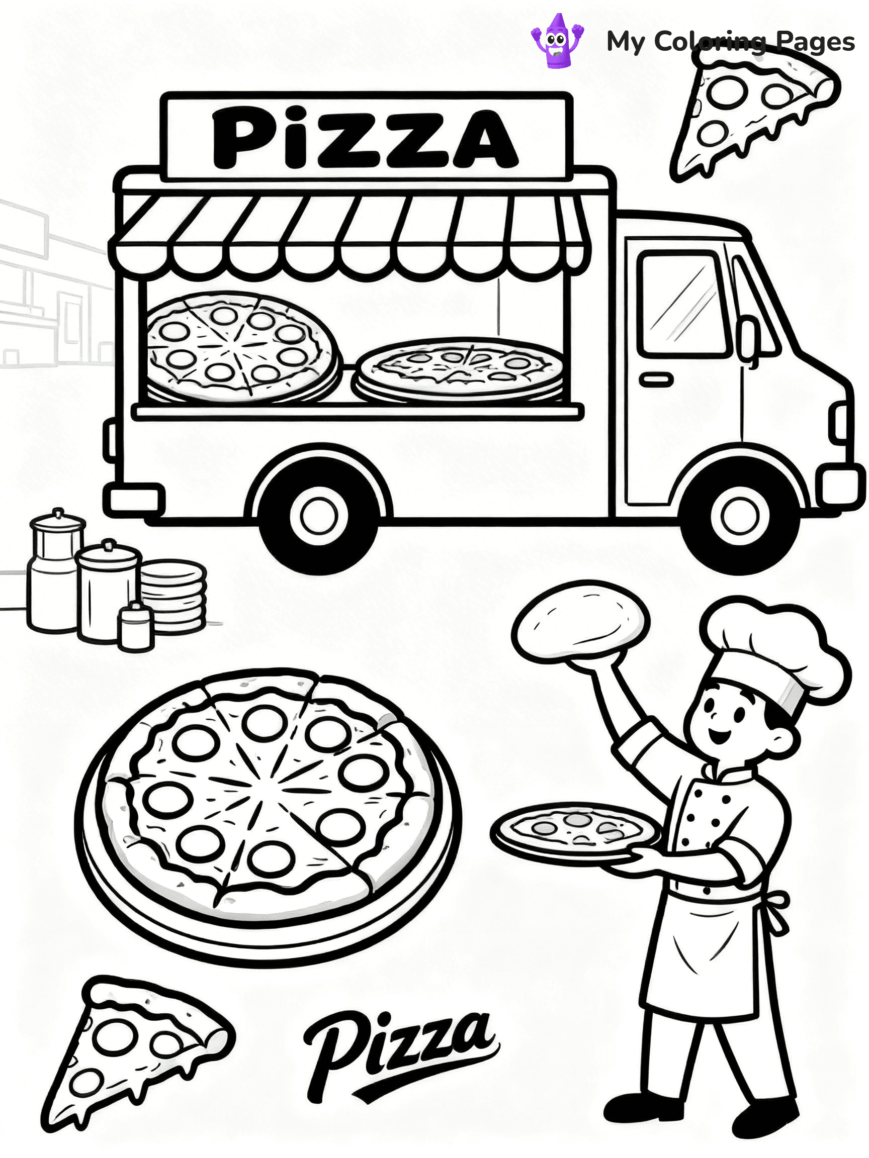 Food Truck Coloring Pages - 9