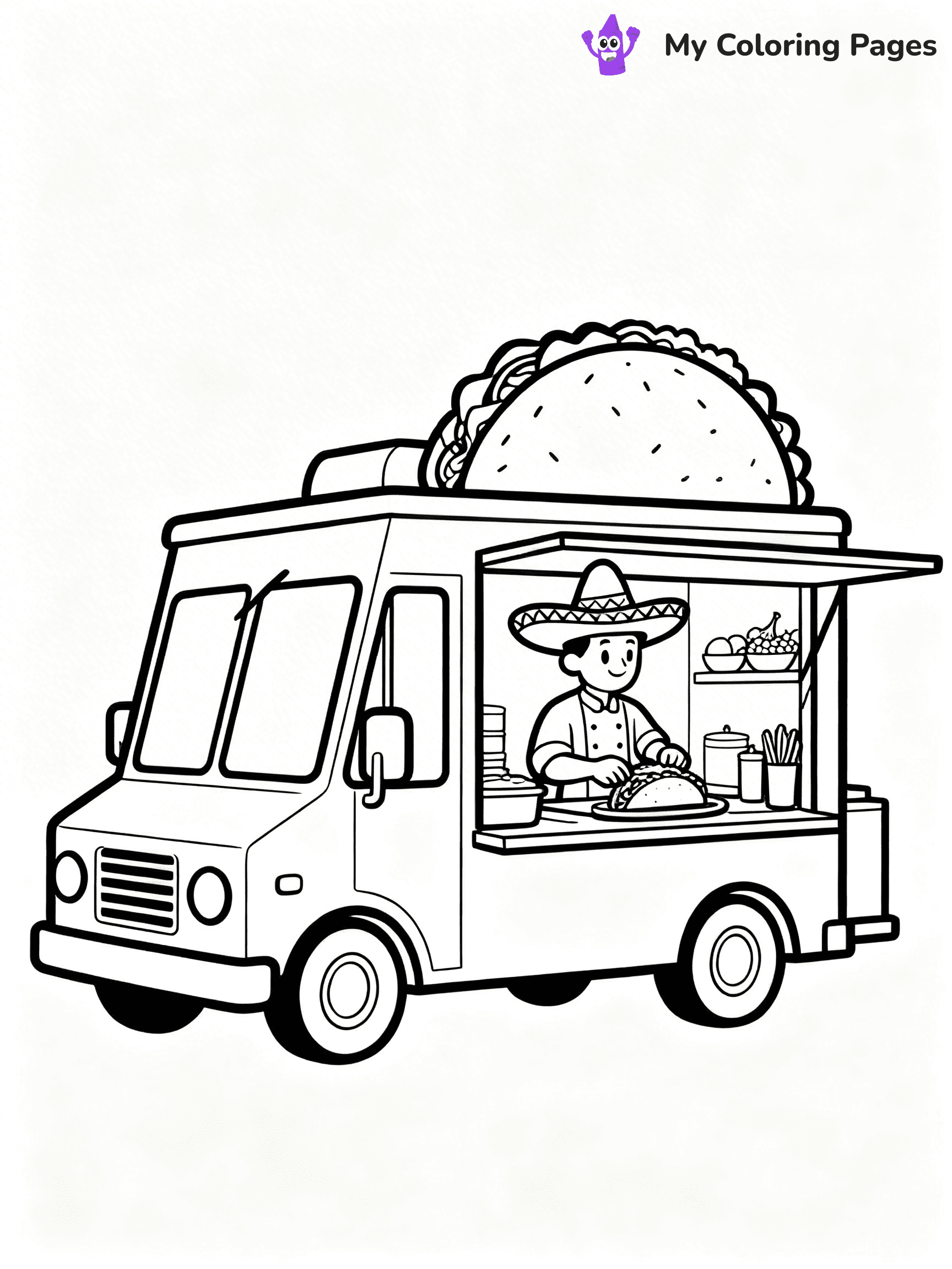 Food Truck Coloring Pages - 7