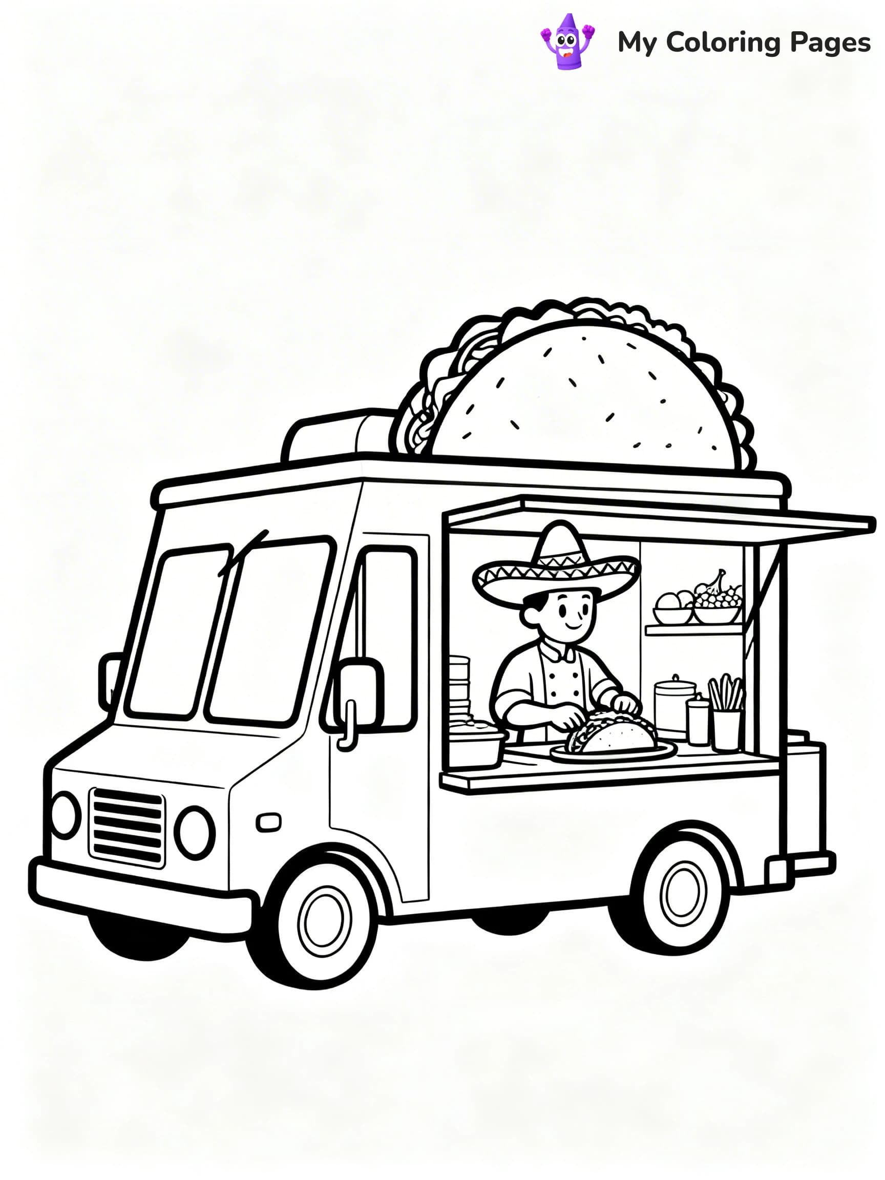 Food Truck Coloring Pages - 7