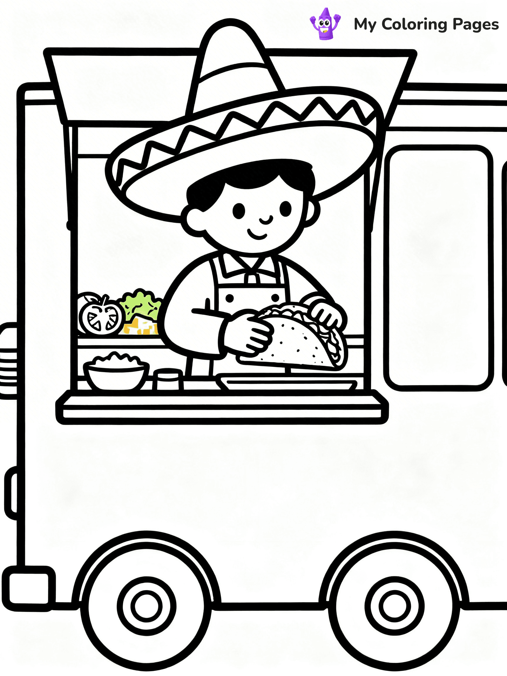 Food Truck Coloring Pages - 6