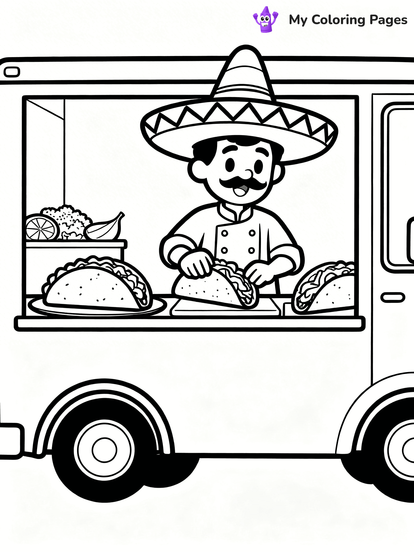 Food Truck Coloring Pages - 5