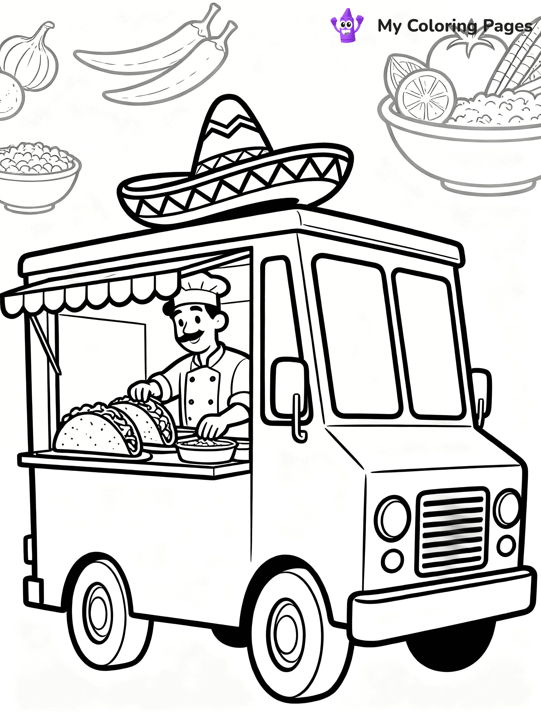 Food Truck Coloring Pages - 4